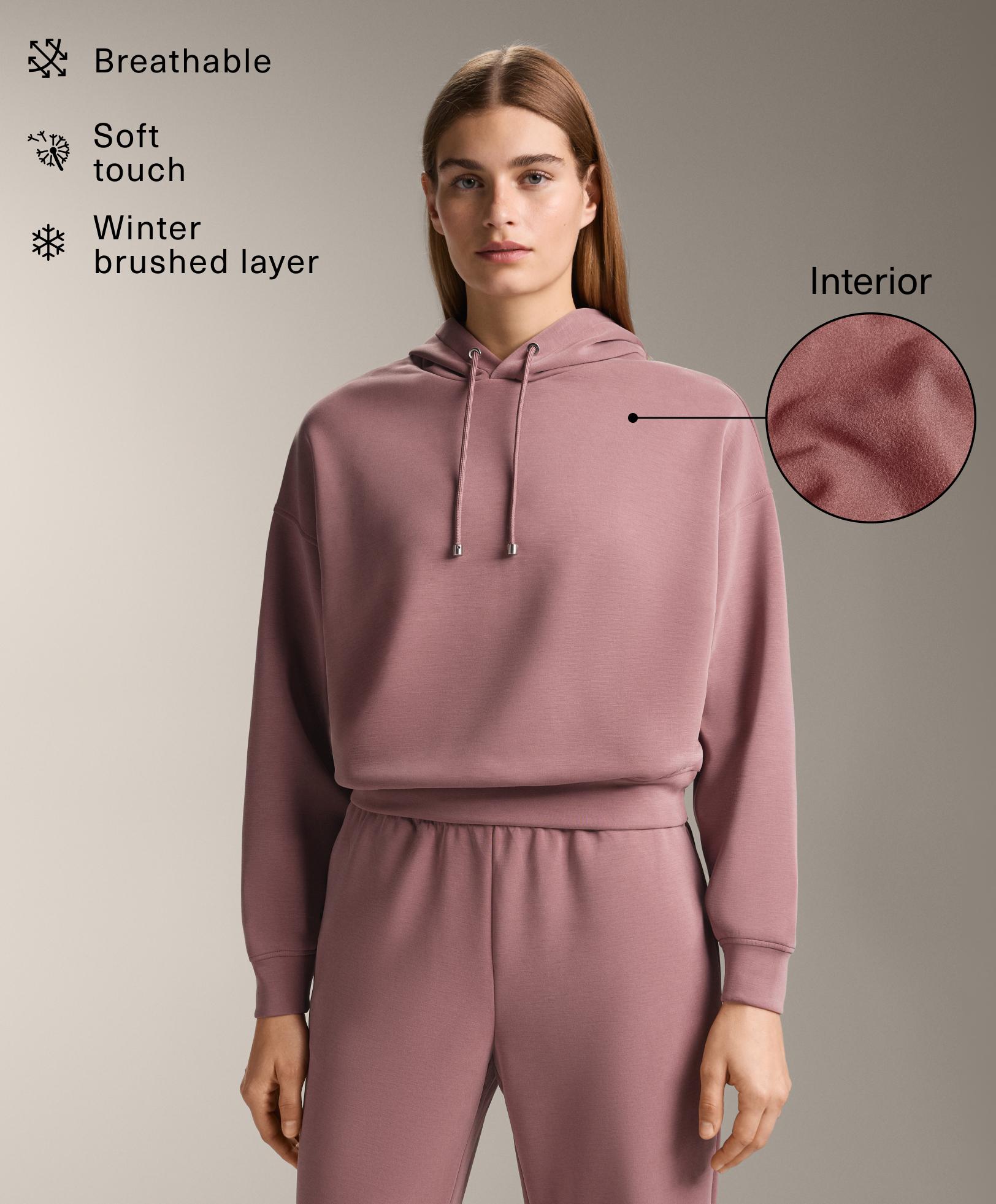 Sweat boxy à capuche avec modal brushed Sweat boxy à capuche avec modal brushed