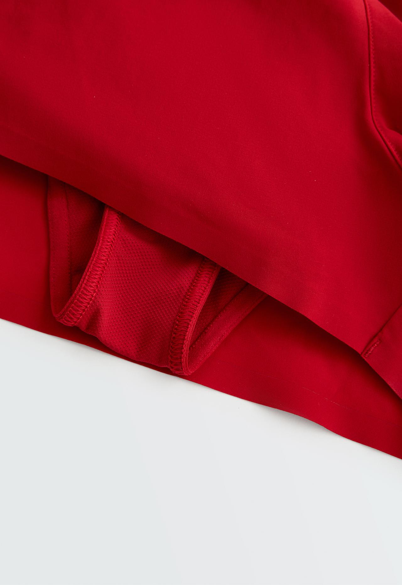 6cm low-rise technical shorts — STRONG RED