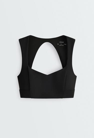 Medium-support open-back Evermove sports bra — BLACK 6