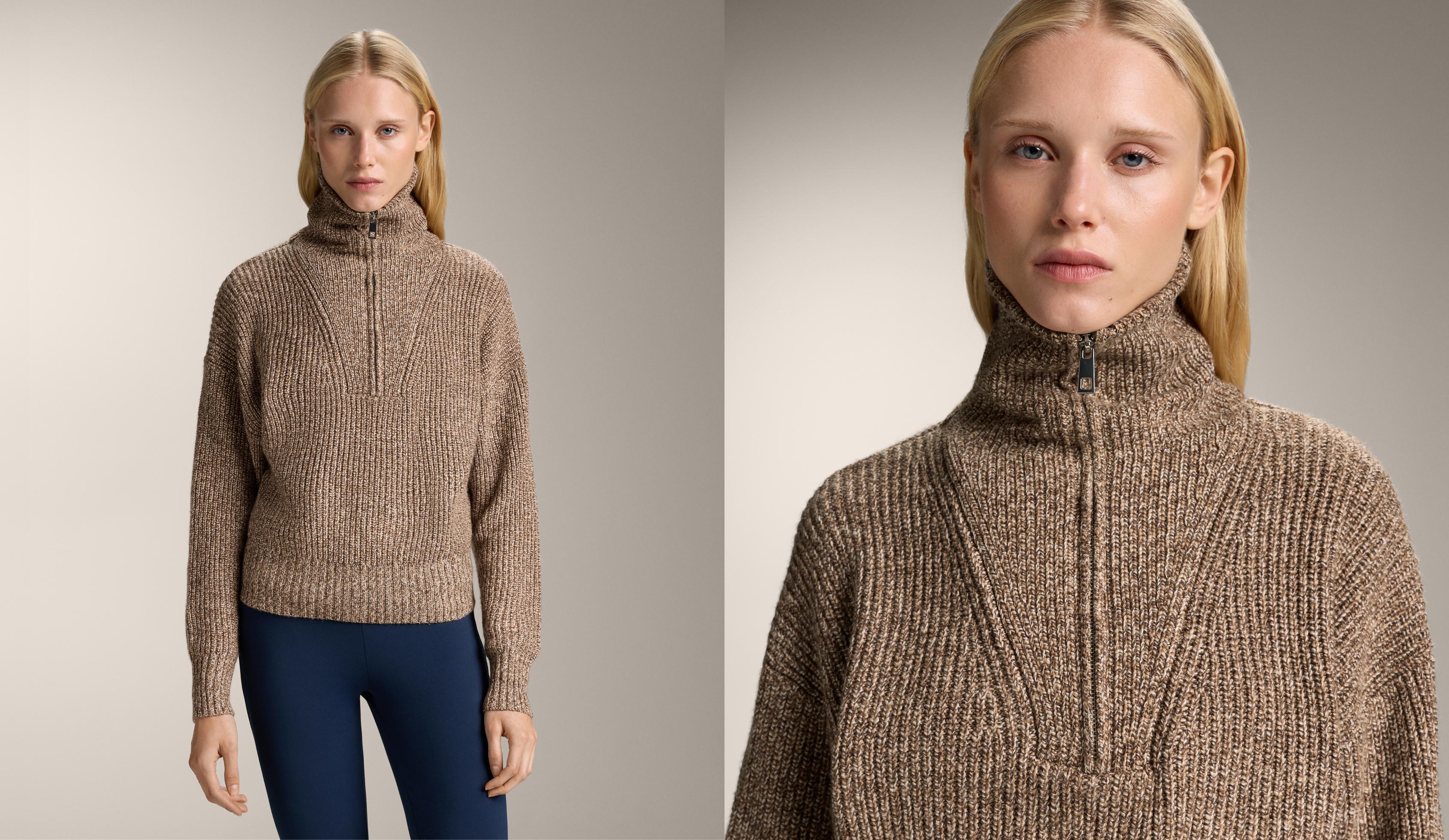 Textured twisted knit jumper