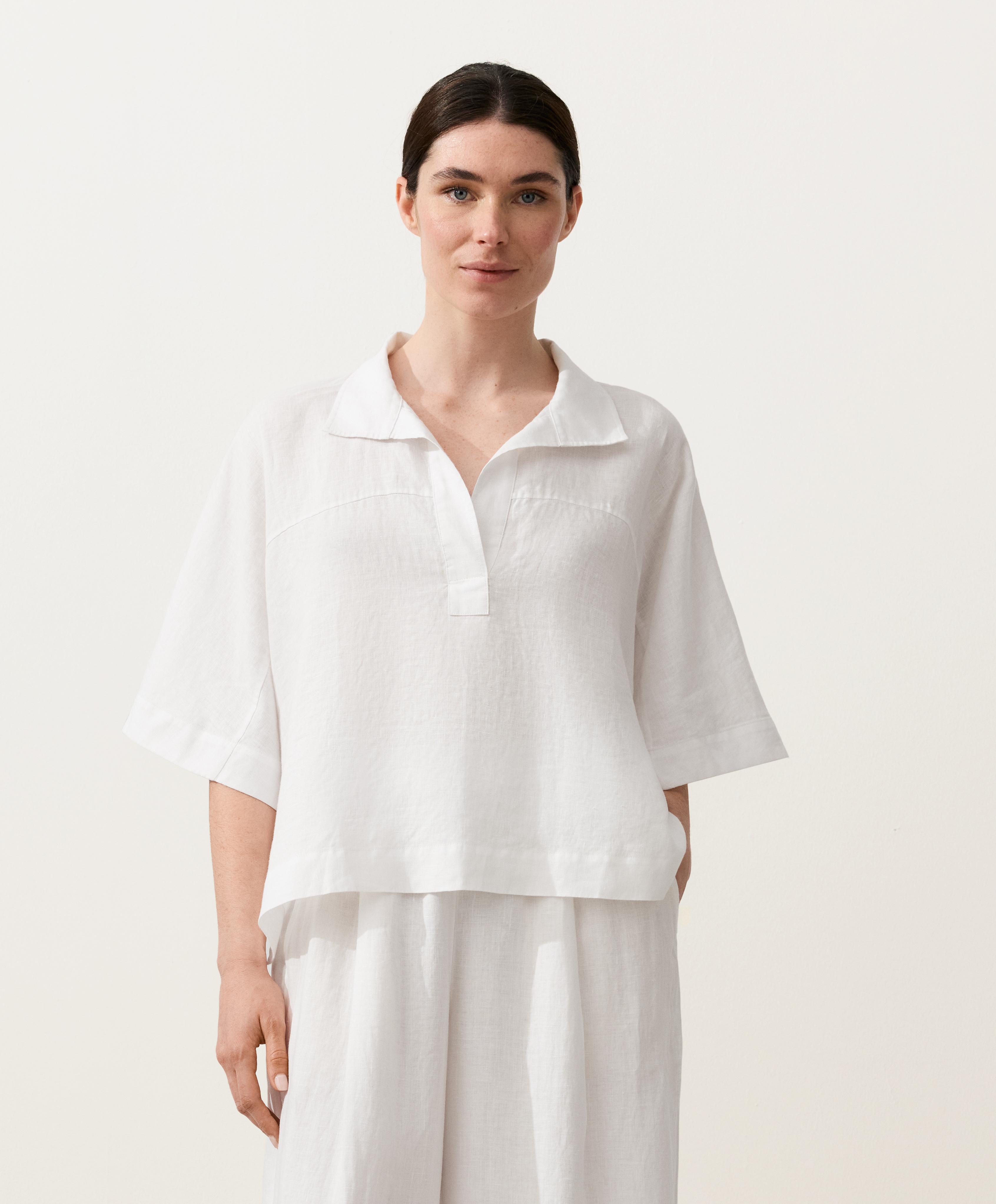 Camisa manga corta oversize 100% lino Camisa manga corta oversize 100% lino