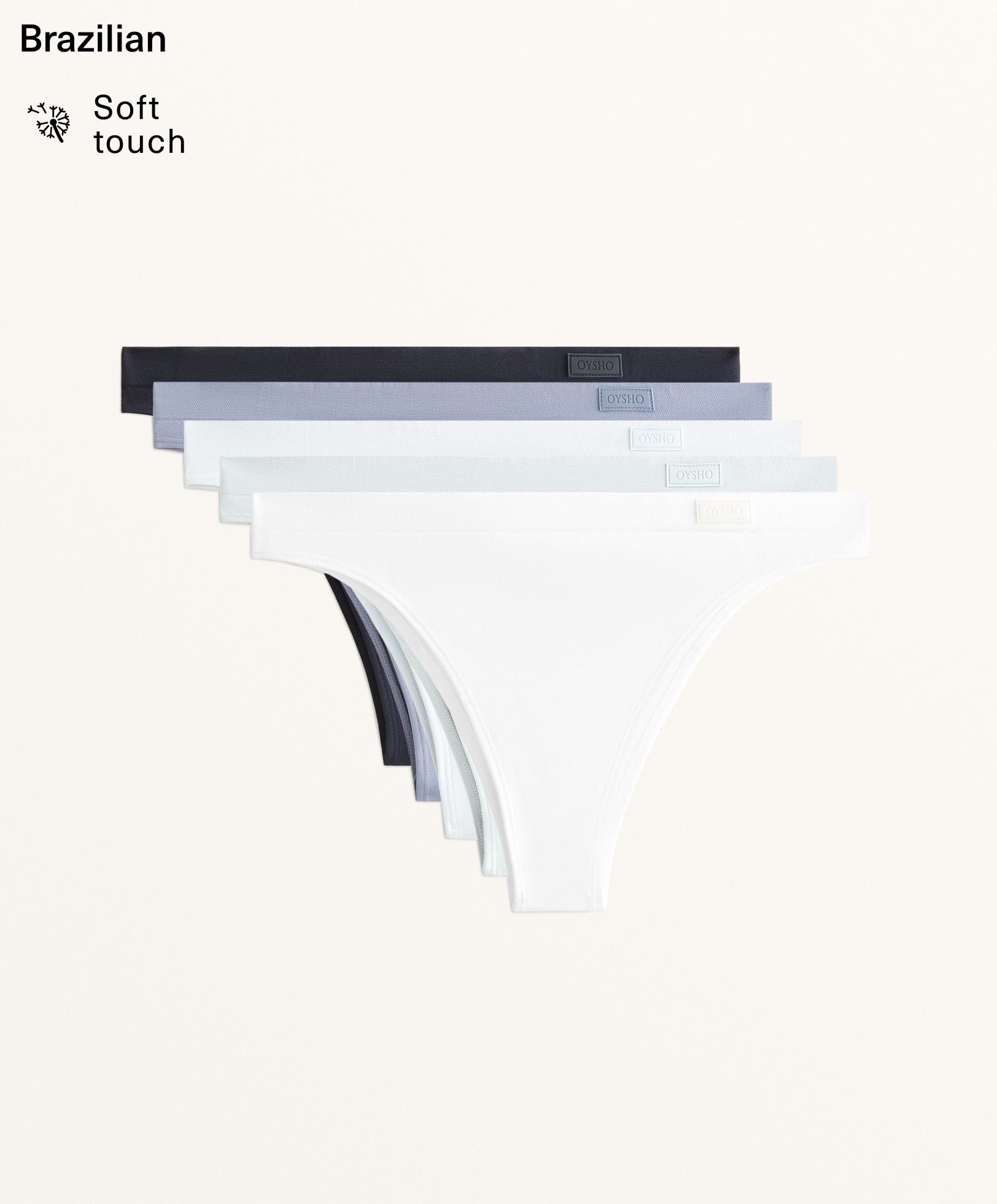 5 seamless soft touch Brazilian briefs