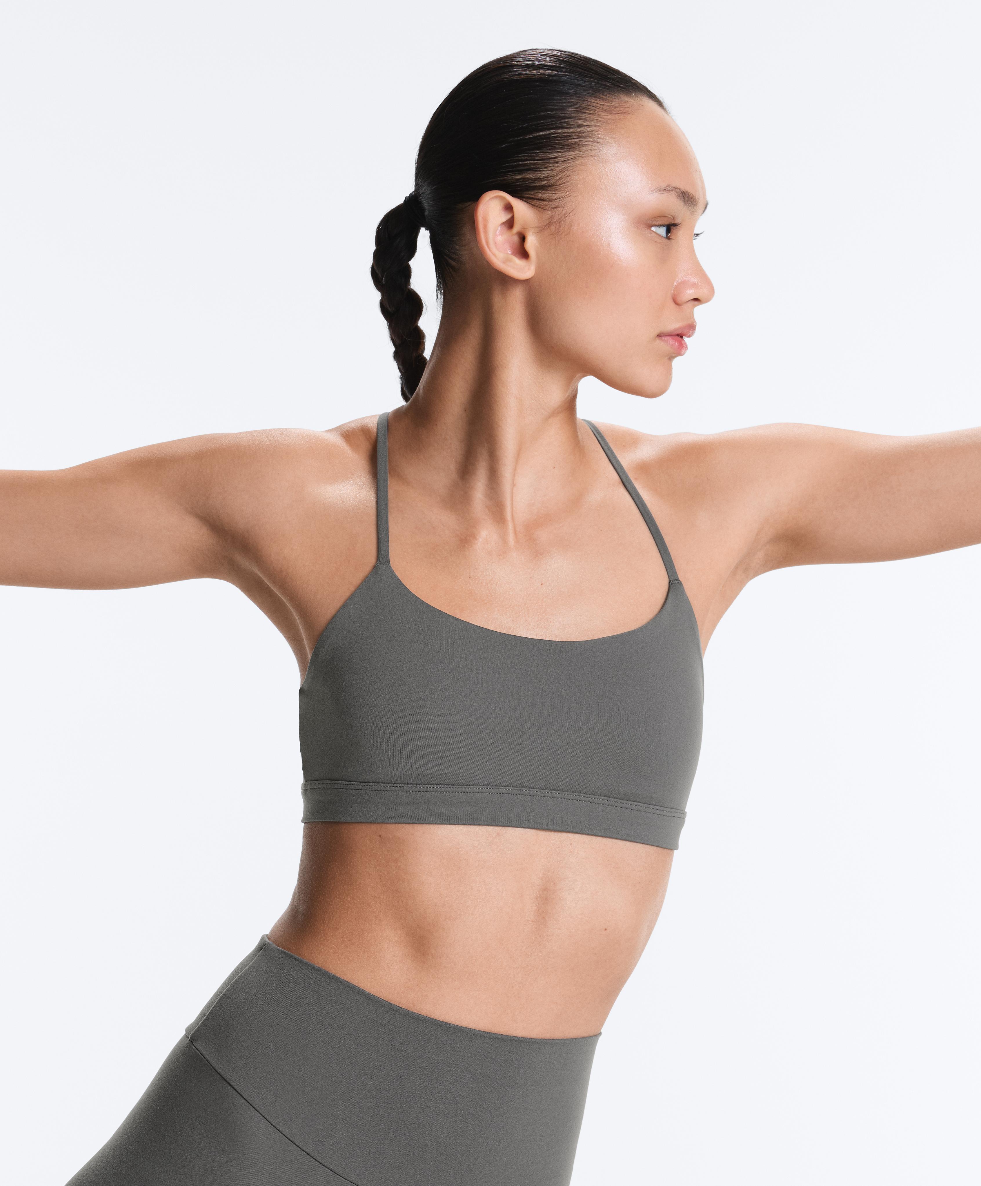 Low-support Comfortlux sports bra with straps — MID GREY