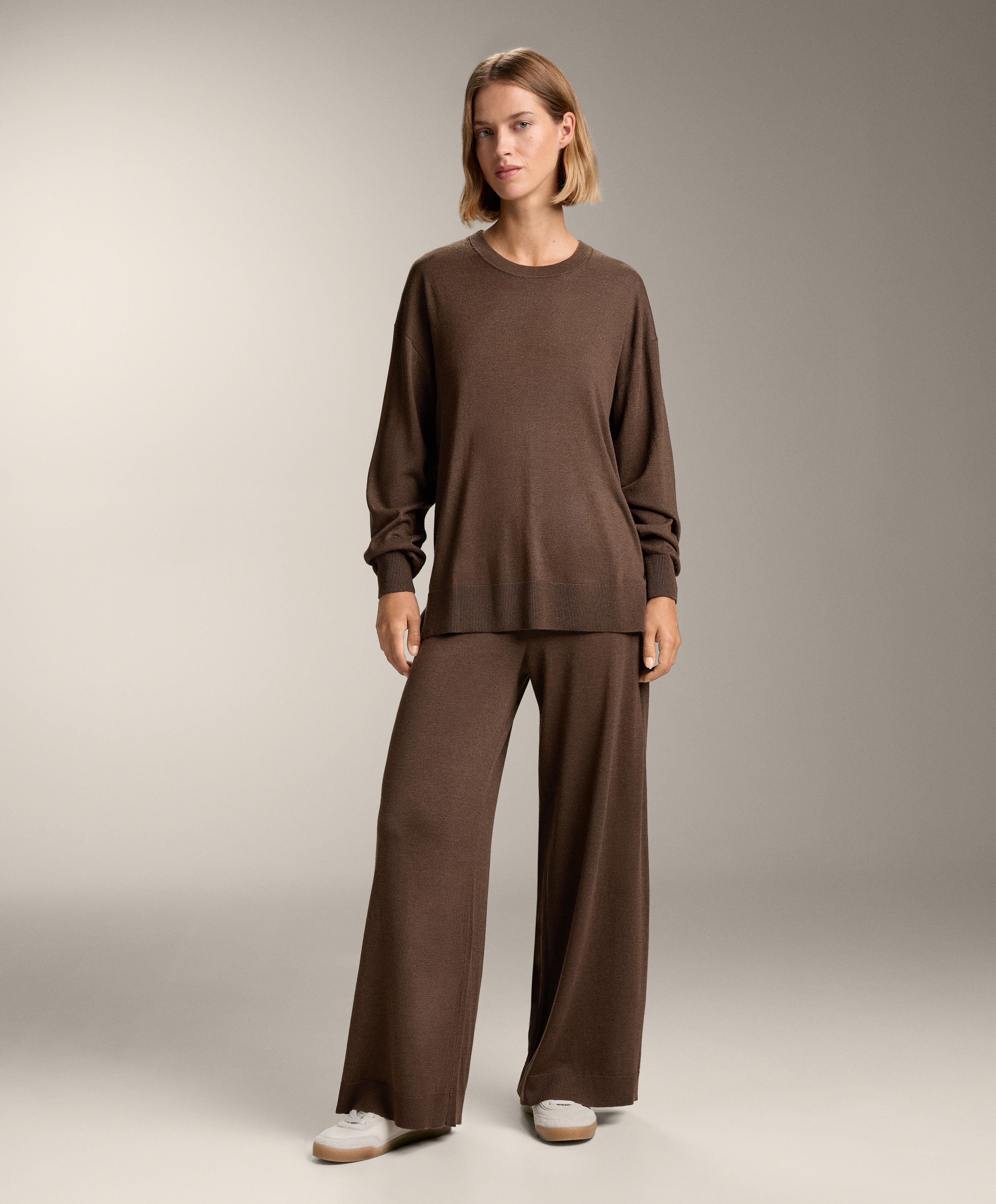 Вязаный джемпер с круглым вырезом, 10% кашемир - Распродажа Вязаный джемпер с круглым вырезом, 10% кашемир - Распродажа