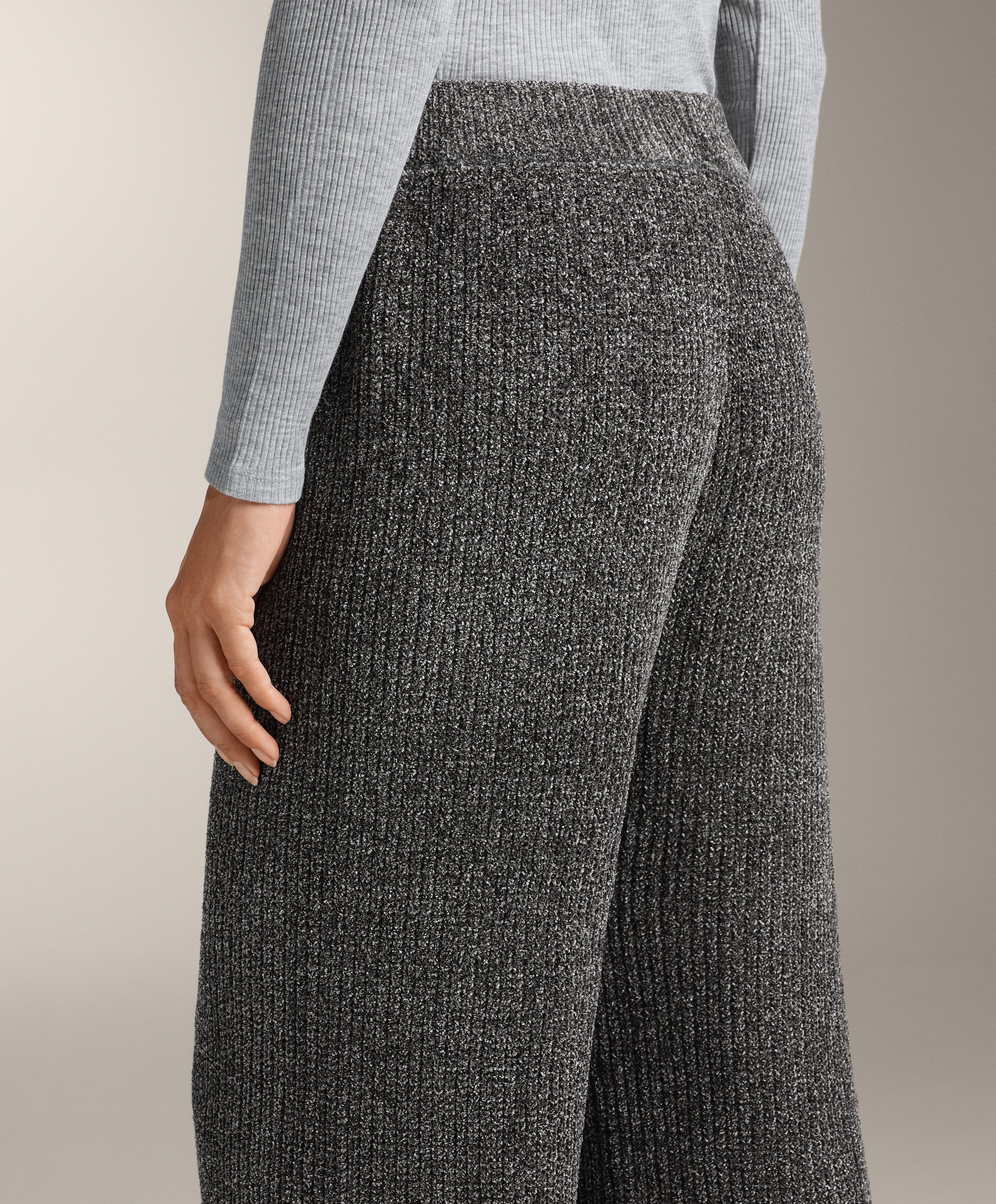 Twisted knit flare trousers - Sale