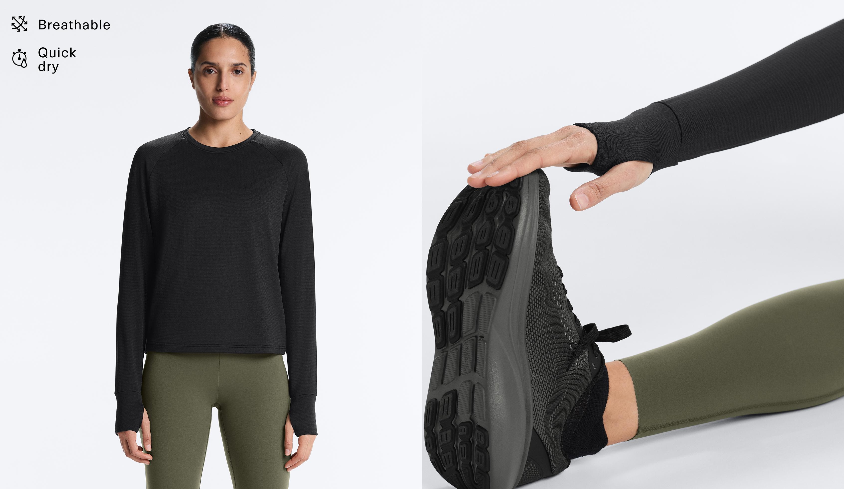 Long-sleeved technical T-shirt — BLACK