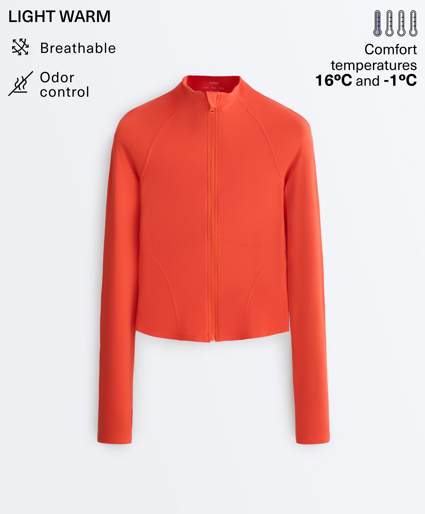 Light warm technical jacket with seams — BRIGHT ORANGE