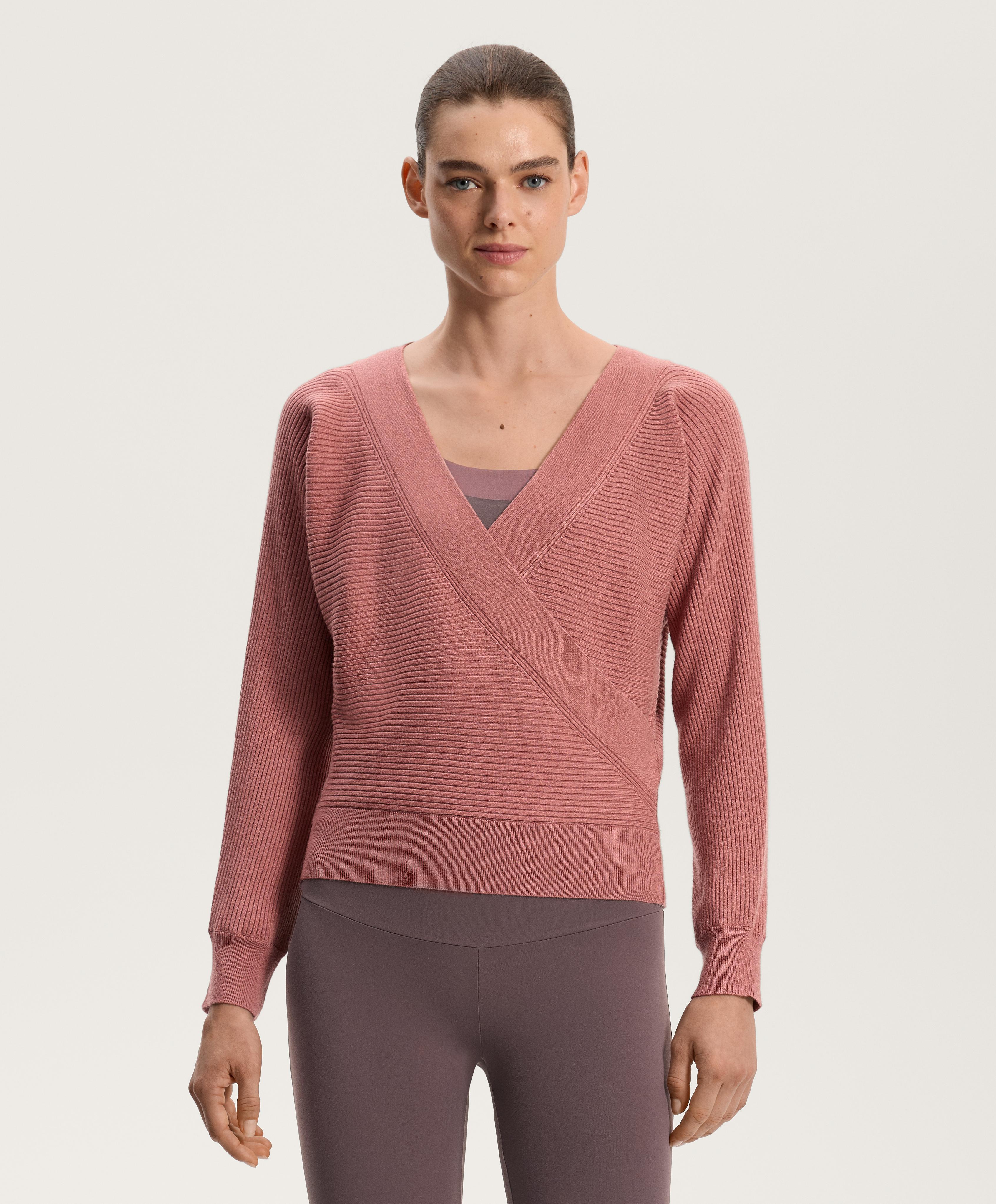 Crossover rib knit jumper