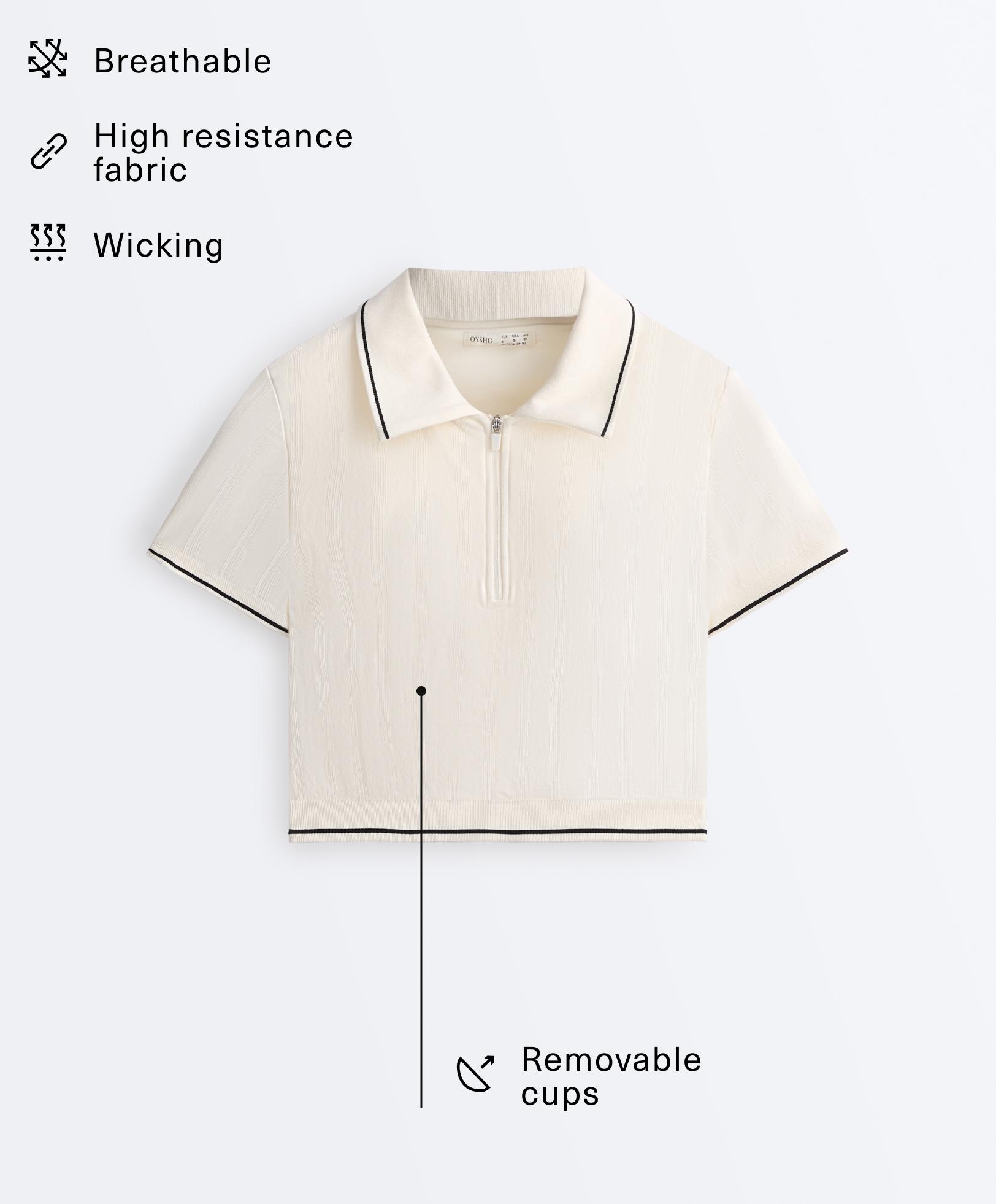 Seamless contrast short-sleeved polo shirt Seamless contrast short-sleeved polo shirt