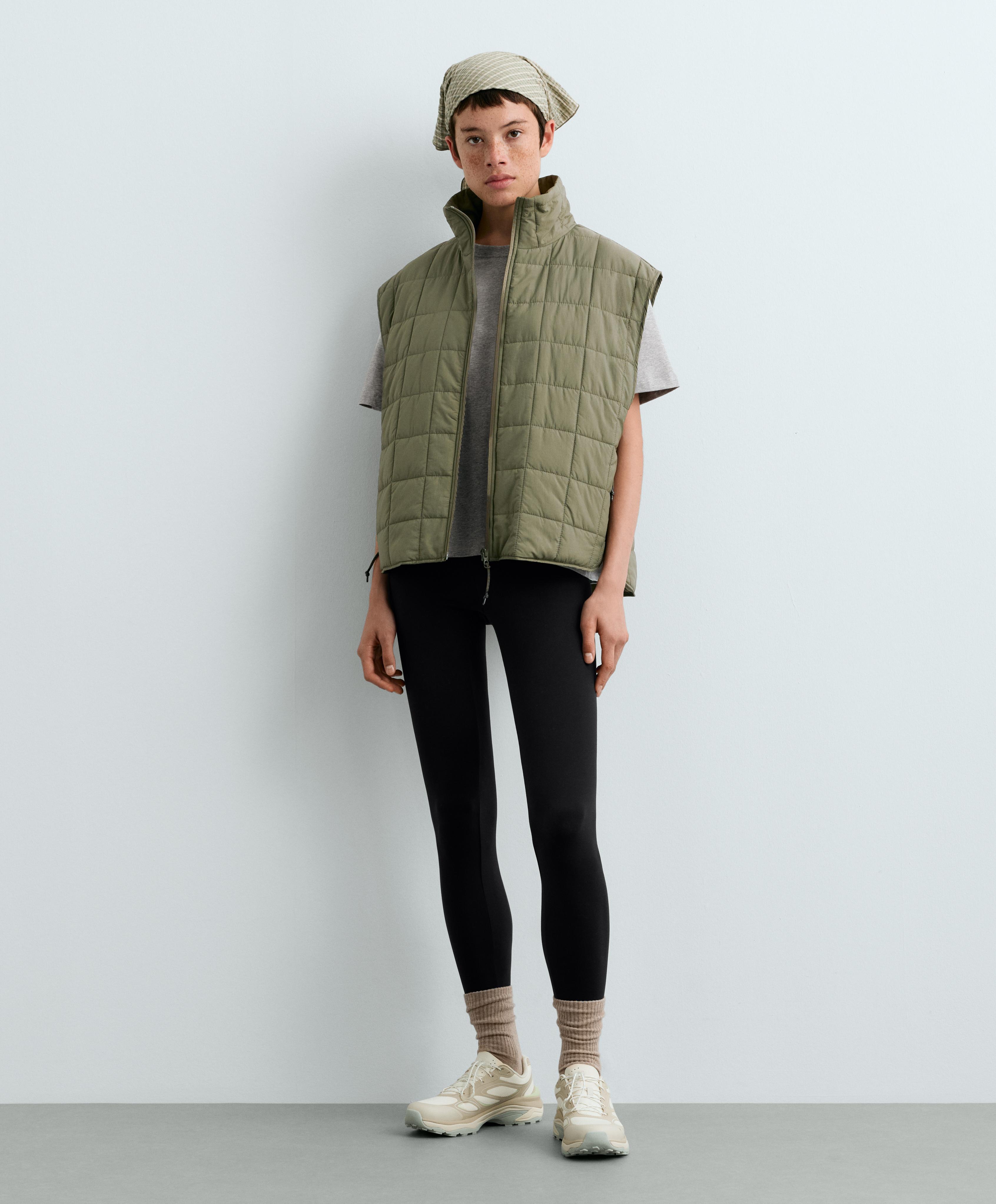 FELLEX® AEROGEL boxy padded gilet — DARK KHAKI