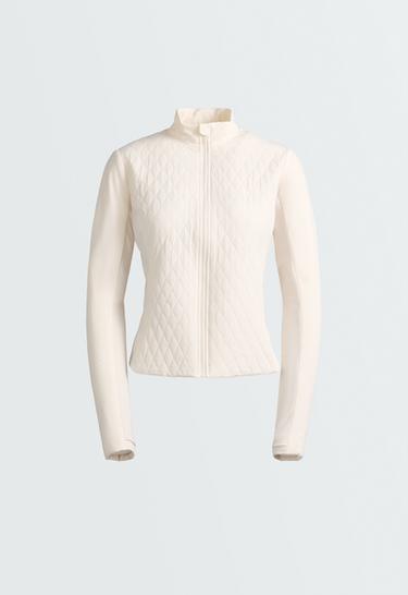 FELLEX® Volcanic hybrid technical padded jacket — PALE ECRU 6