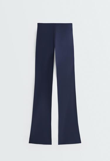 High-rise Compressive Raise Up flare trousers — NAVY BLUE 7