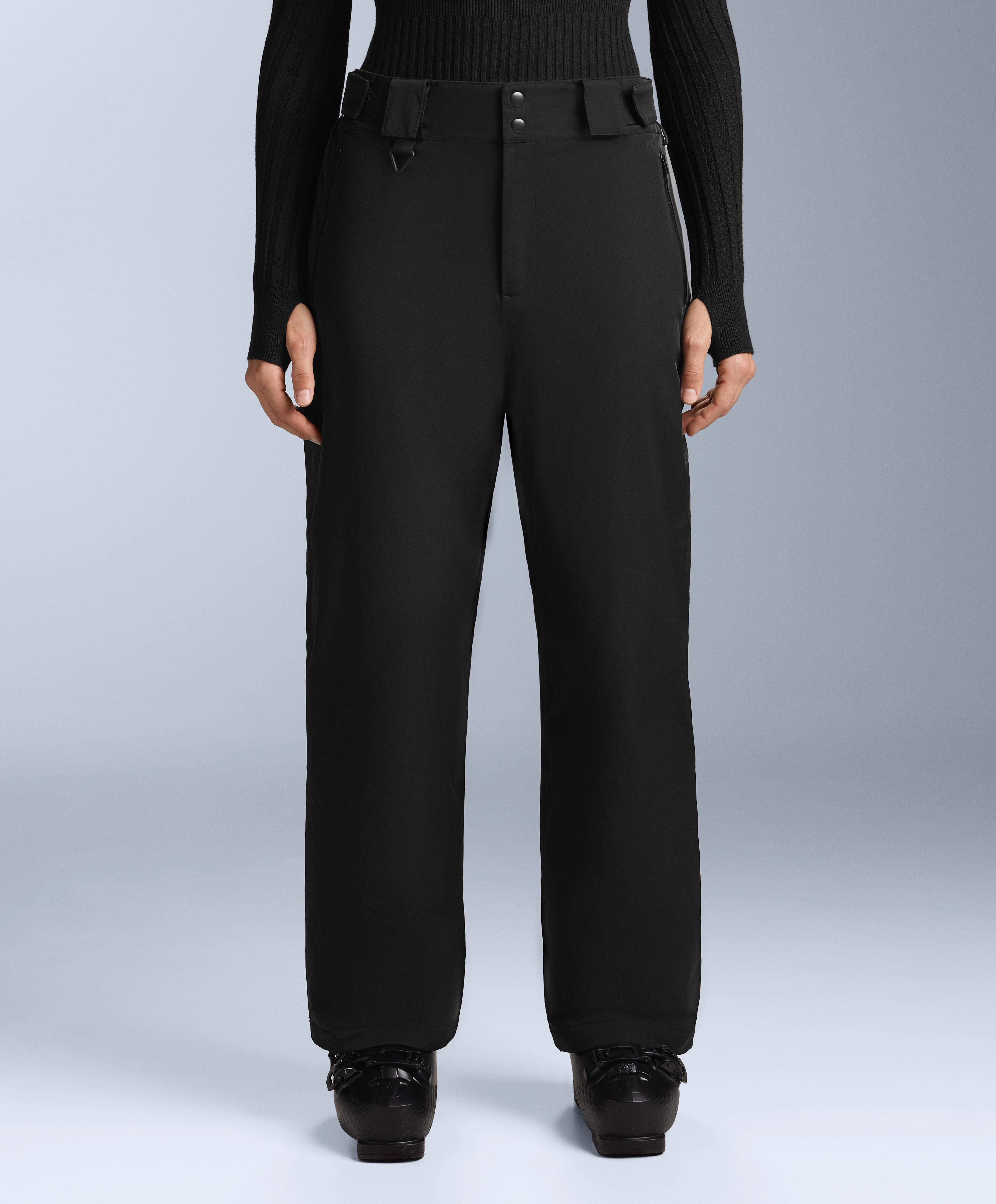 Primaloft® Feel the Performance TM SKI waterproof relaxed straight-leg trousers — BLACK