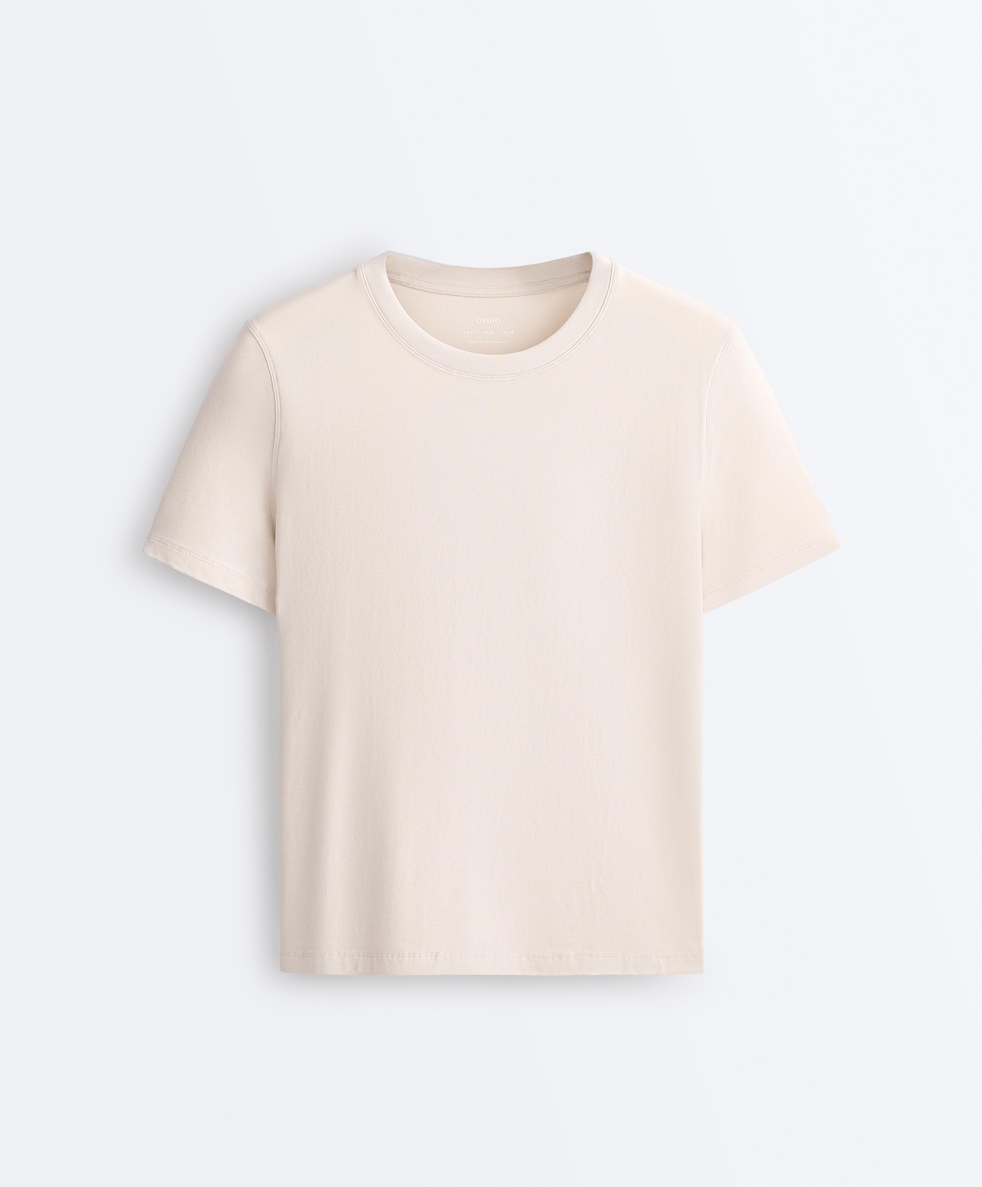 Regular fit T-shirt van katoenmix