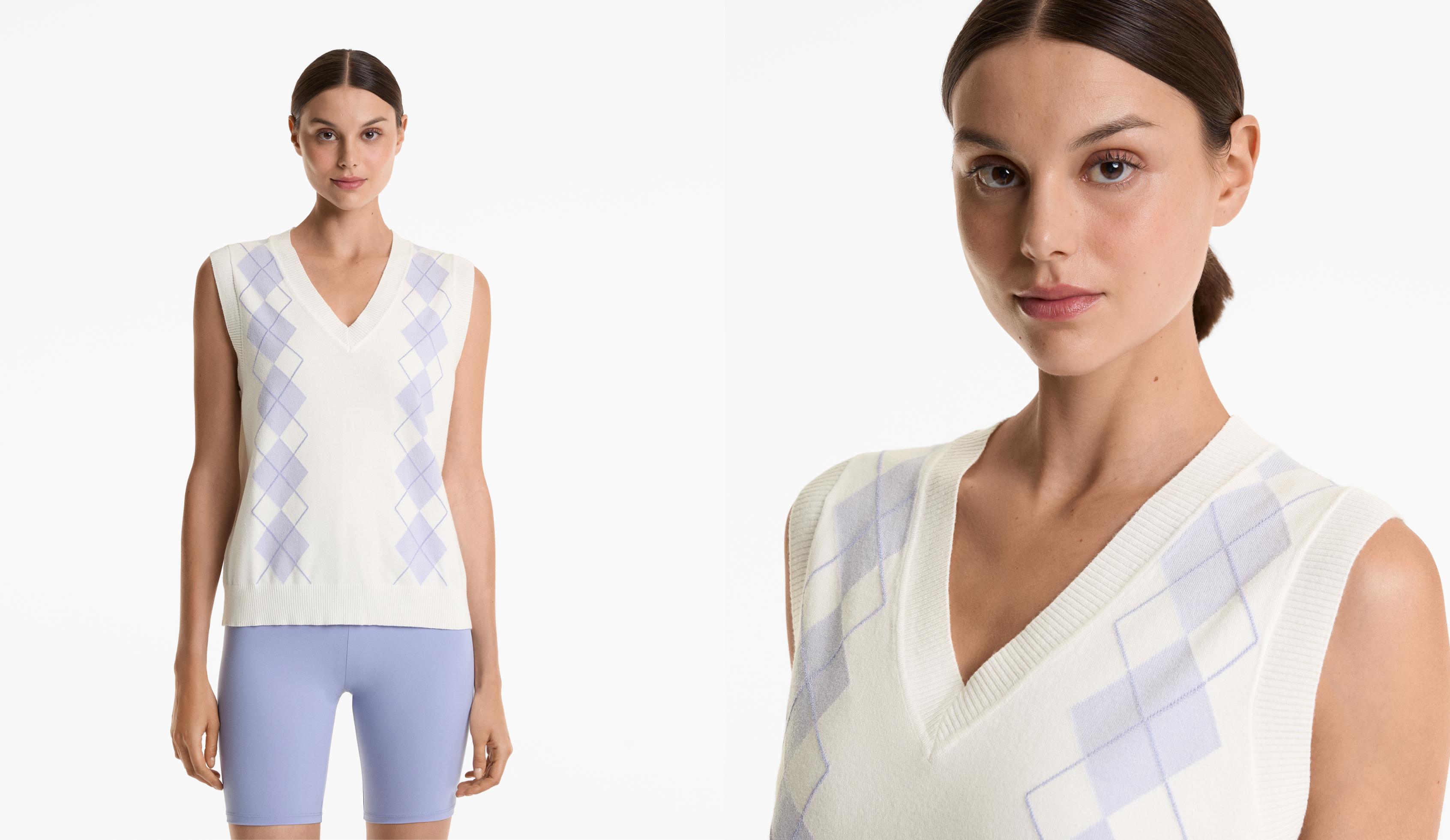 Sleeveless V-neck vest