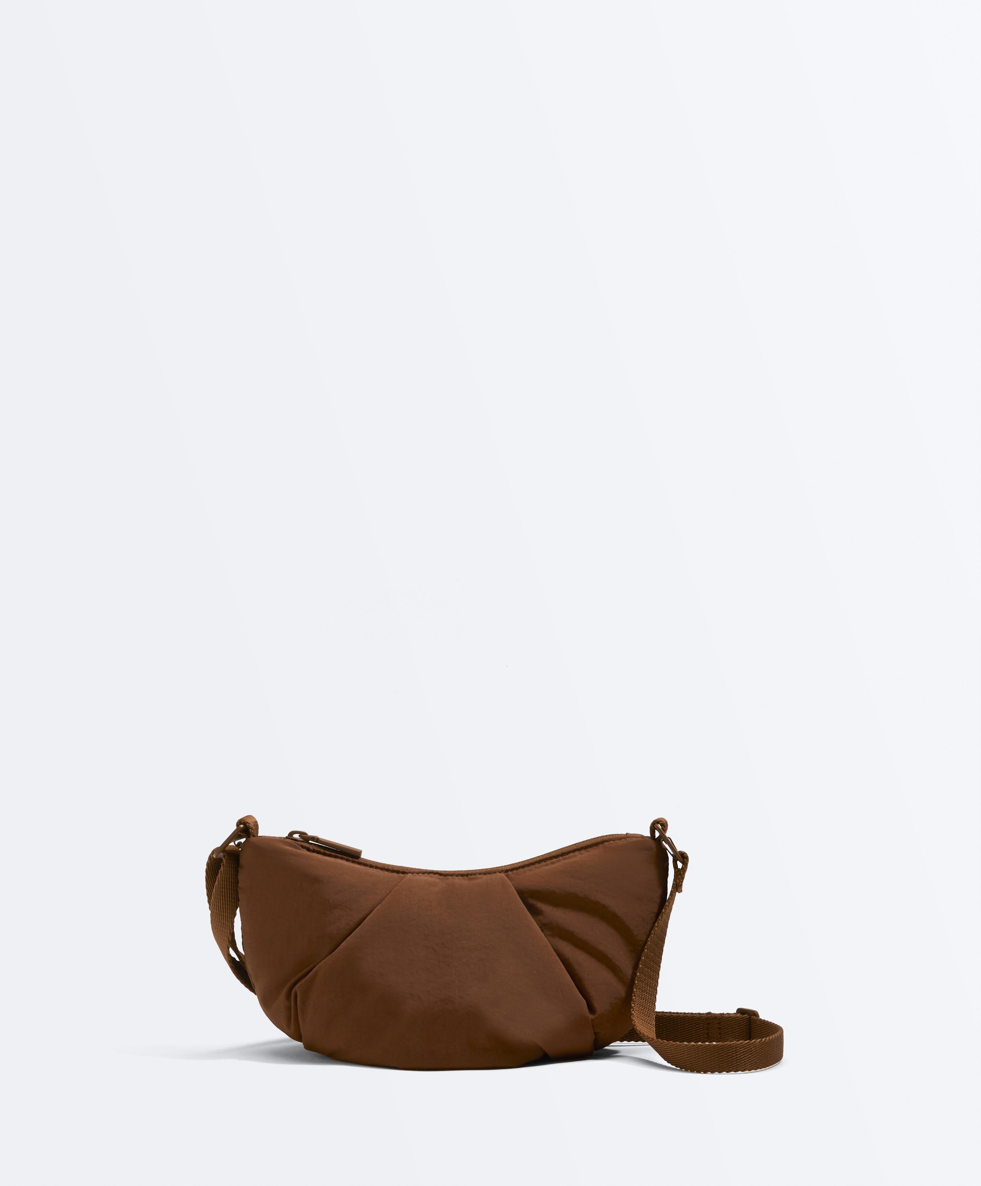 Mini quilted crossbody bag — COFFEE