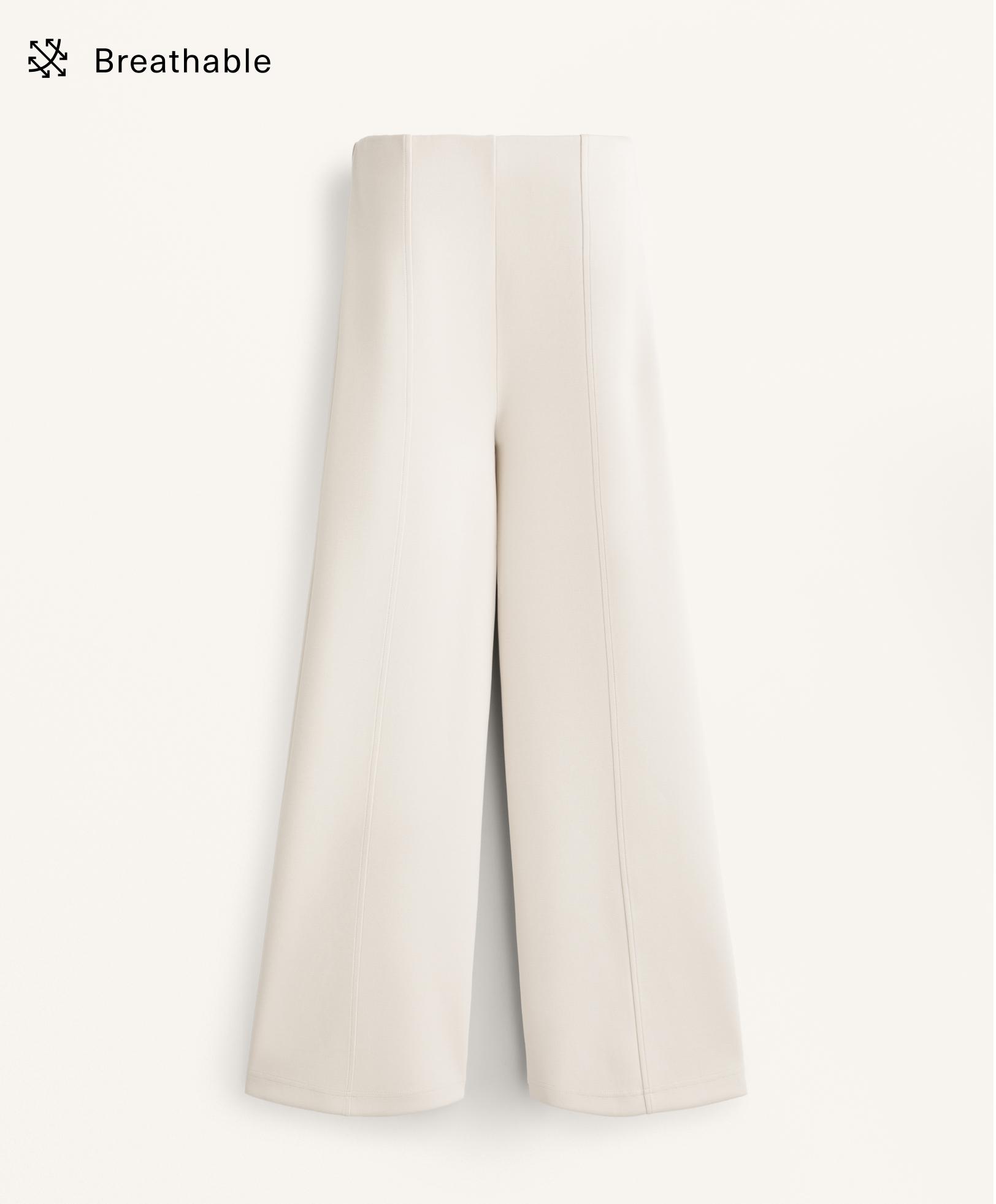 Pantalón largo piqué super high rise con algodón