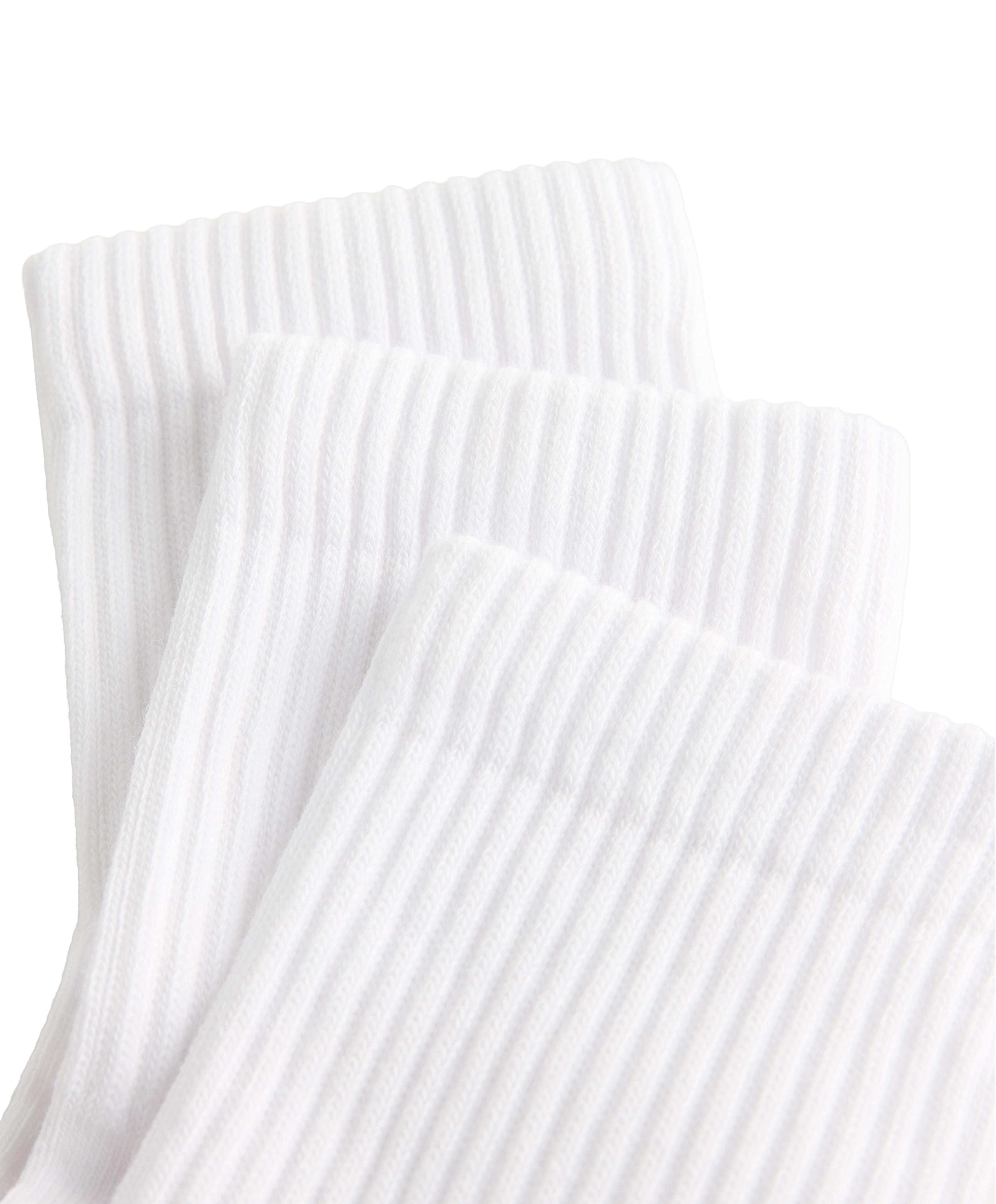 3 pairs of cotton blend quarter sports socks — WHITE