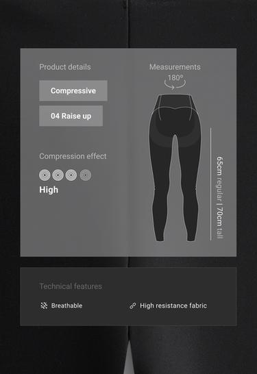 Compressive raise up high-rise ankle-length leggings — BLACK 2
