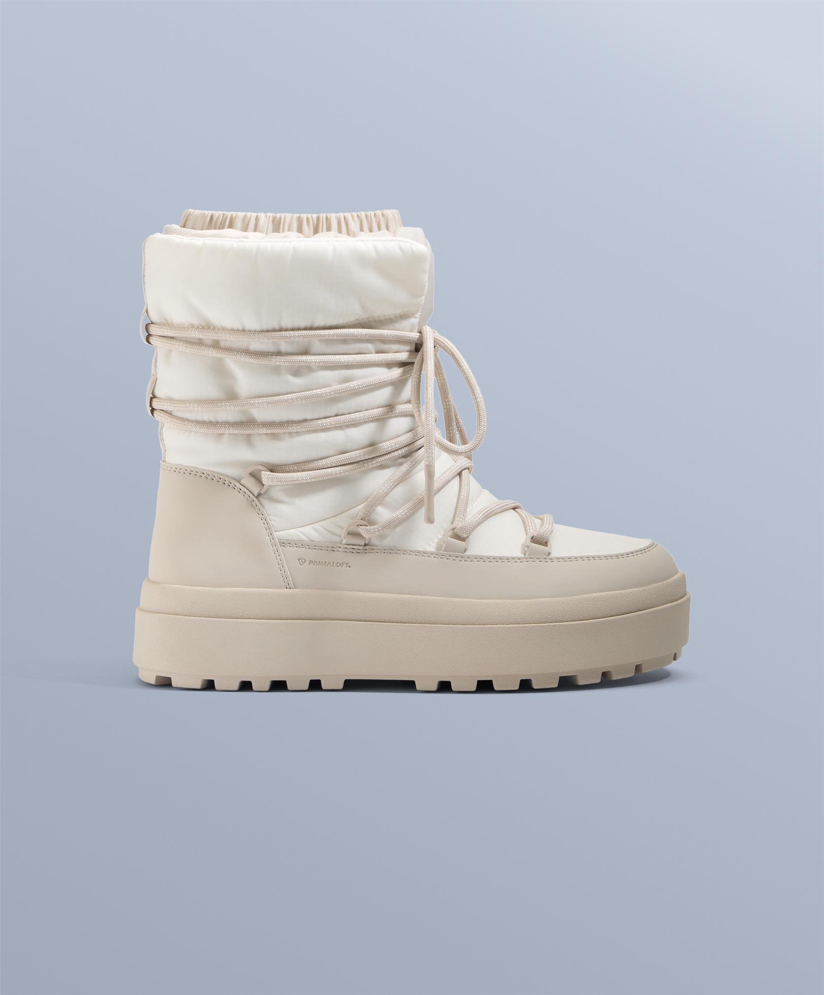 Bota con agujetas combinada