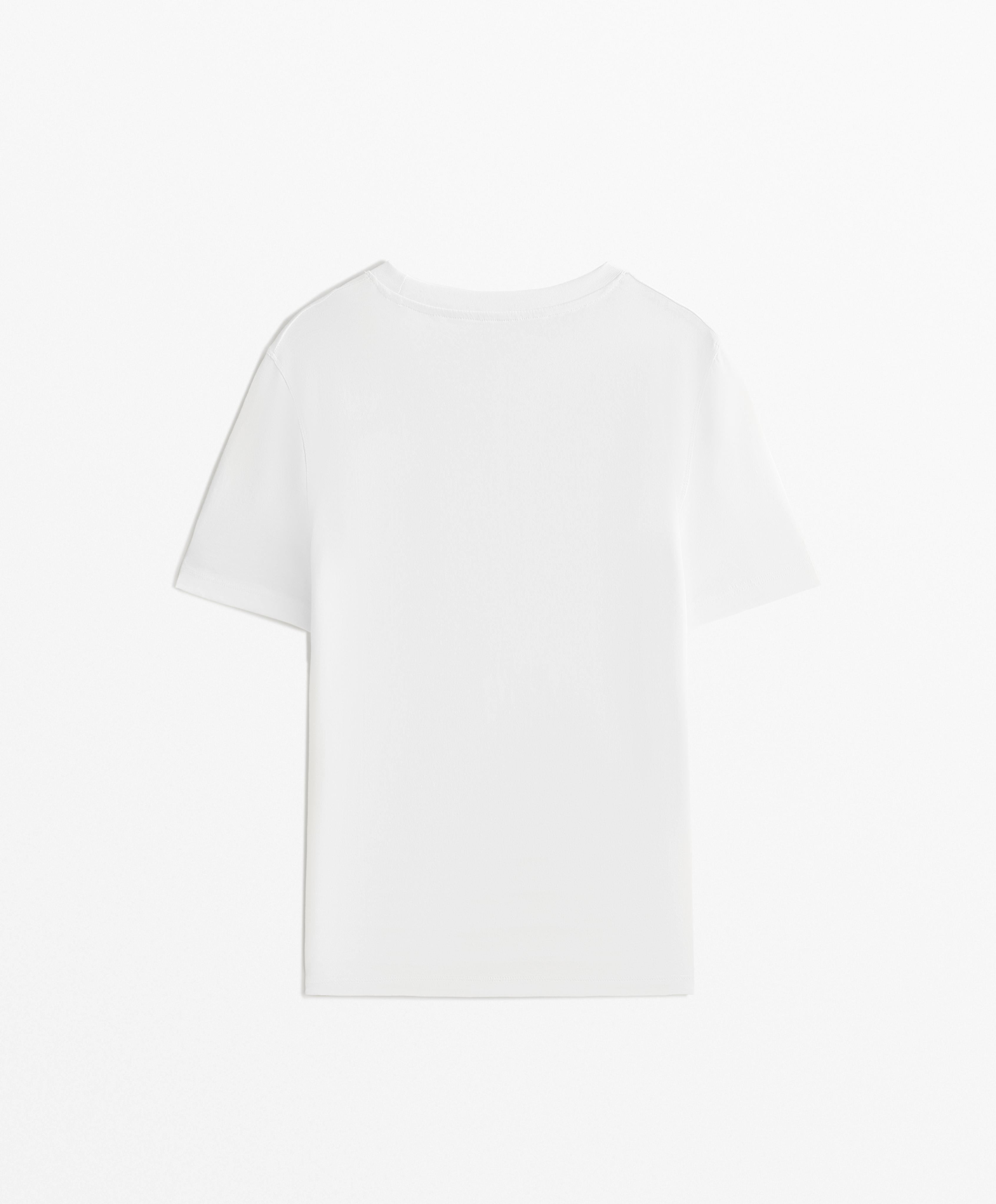 T-shirt de manga curta com mistura de algodão T-shirt de manga curta com mistura de algodão