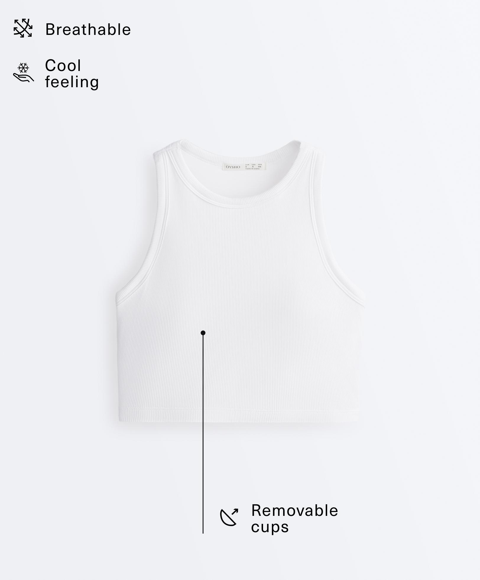 Oysho Modal karışımlı, kaplı Tank top görsel 4