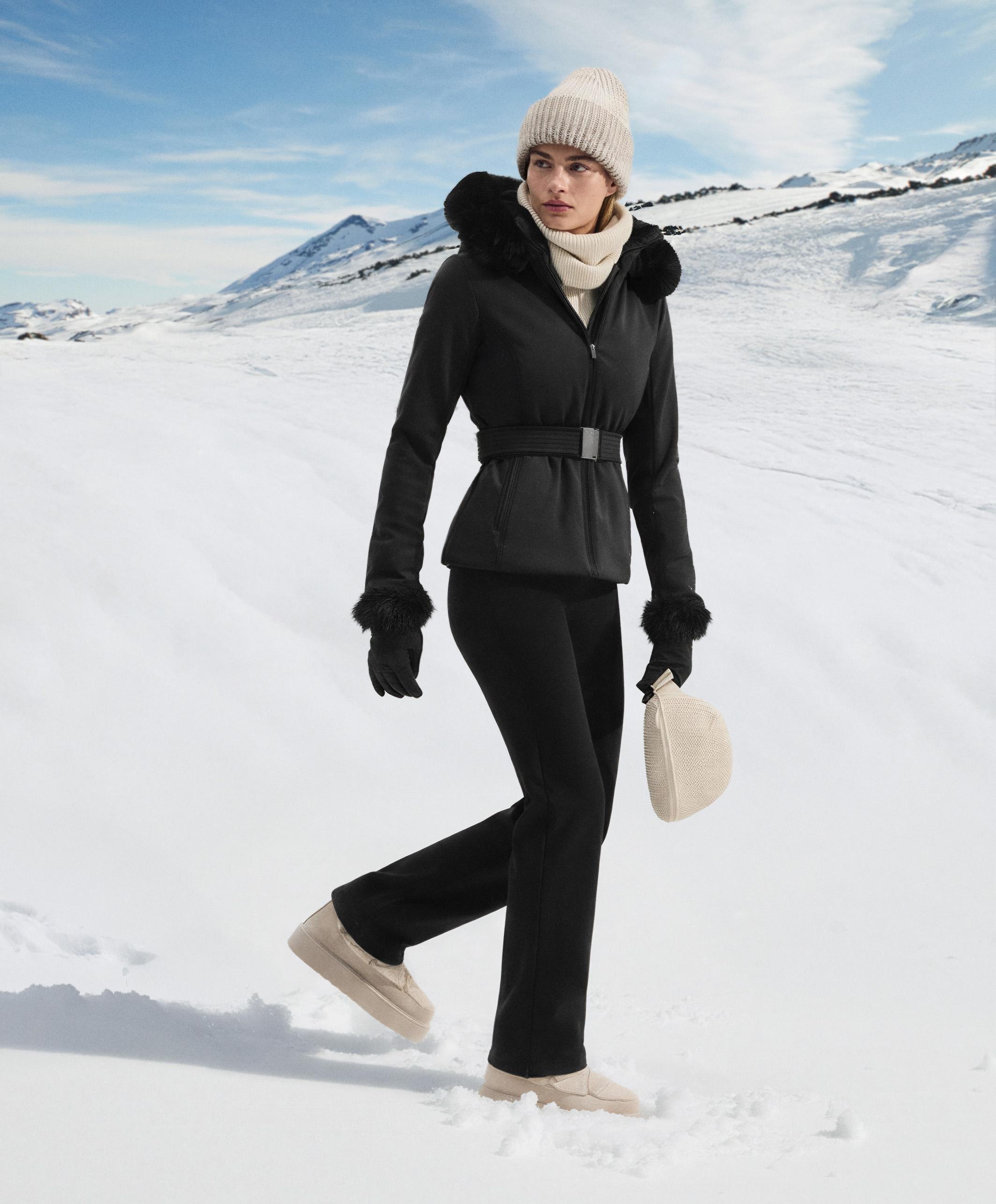Primaloft® SKI water-resistant super-slim fit jacket — BLACK