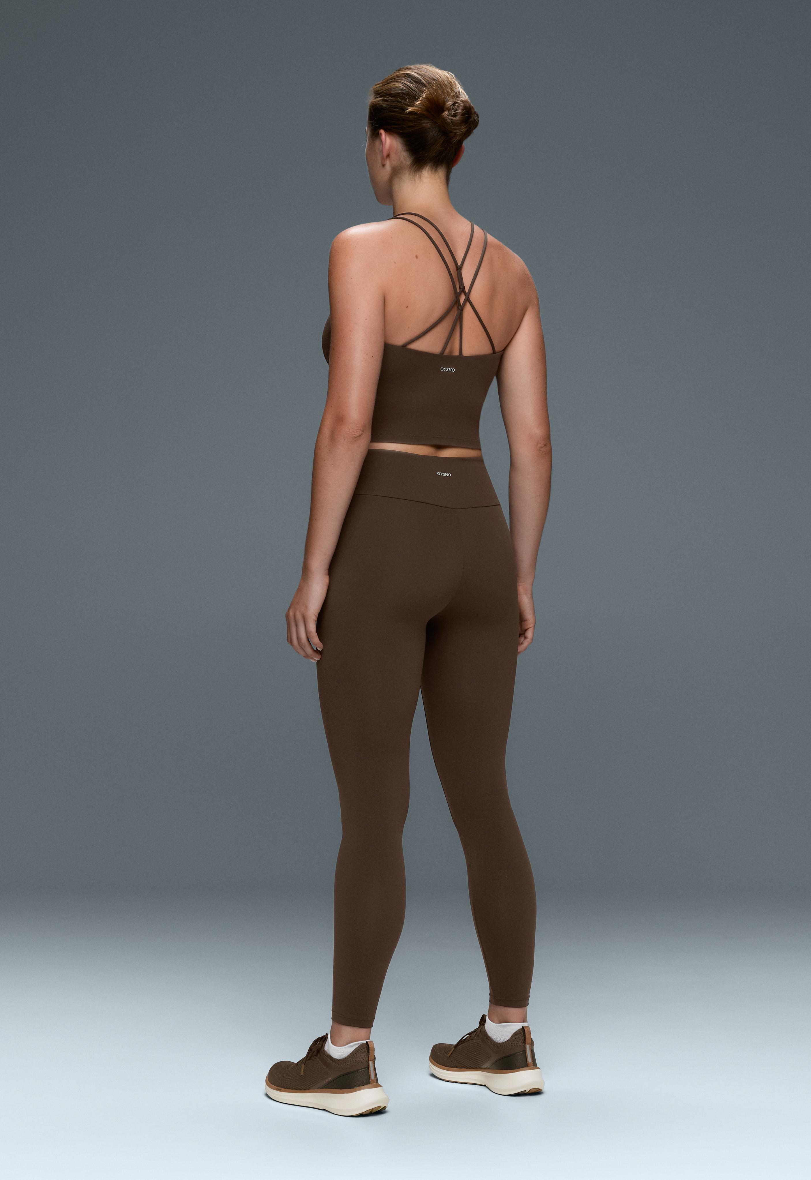 Comfortlux crossover strap tank top — DARK BROWN