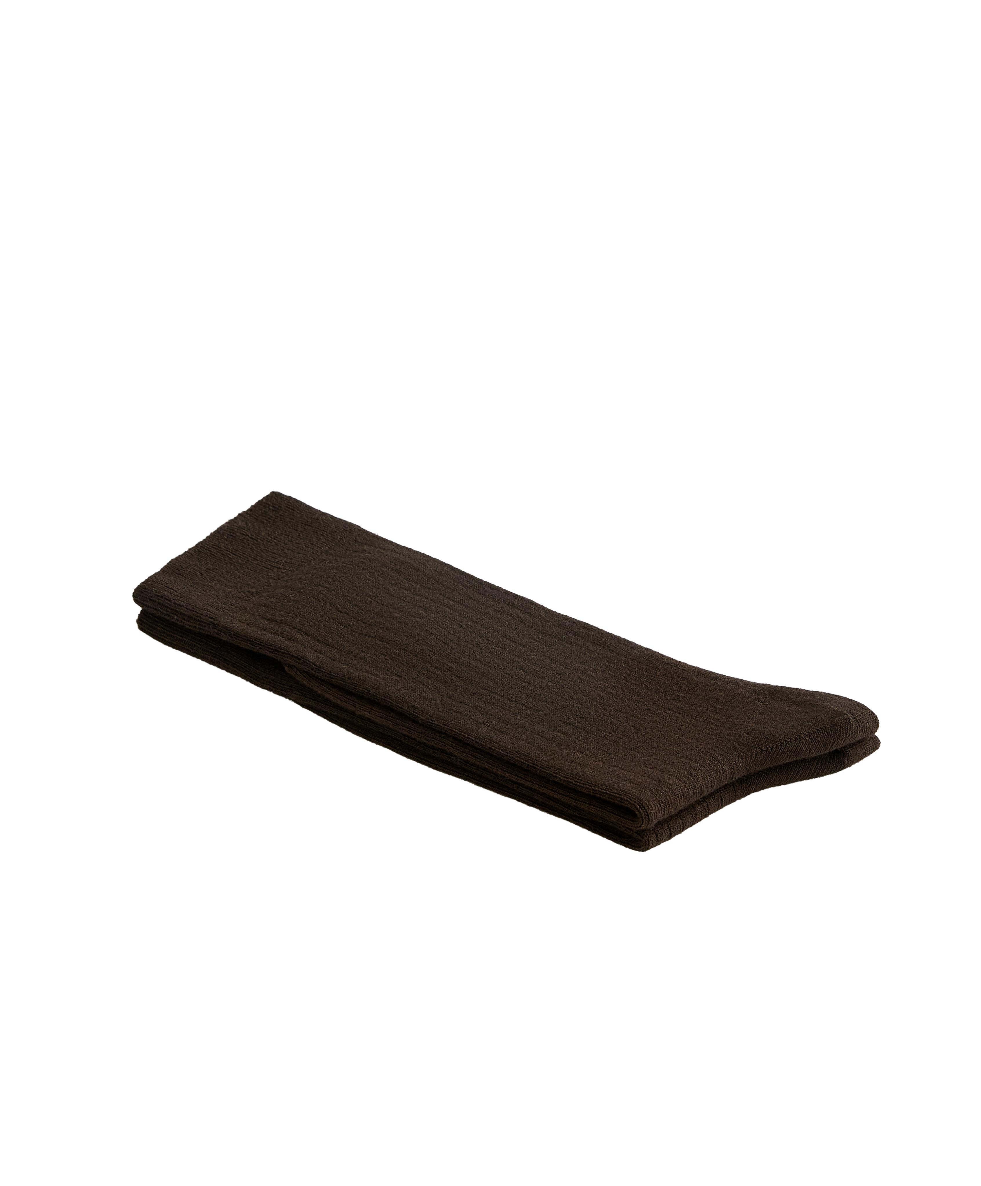 Modal blend classic socks with 13% cashmere — CHOCOLATE