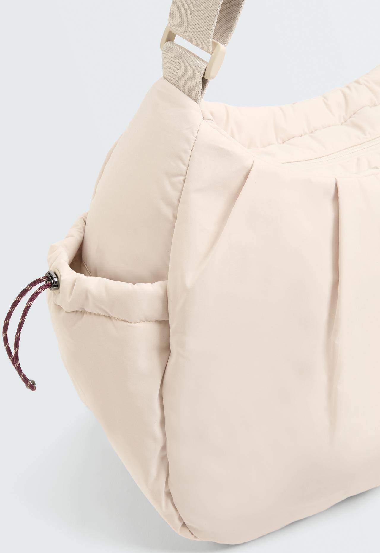 Shopper bag with side pockets — ECRU