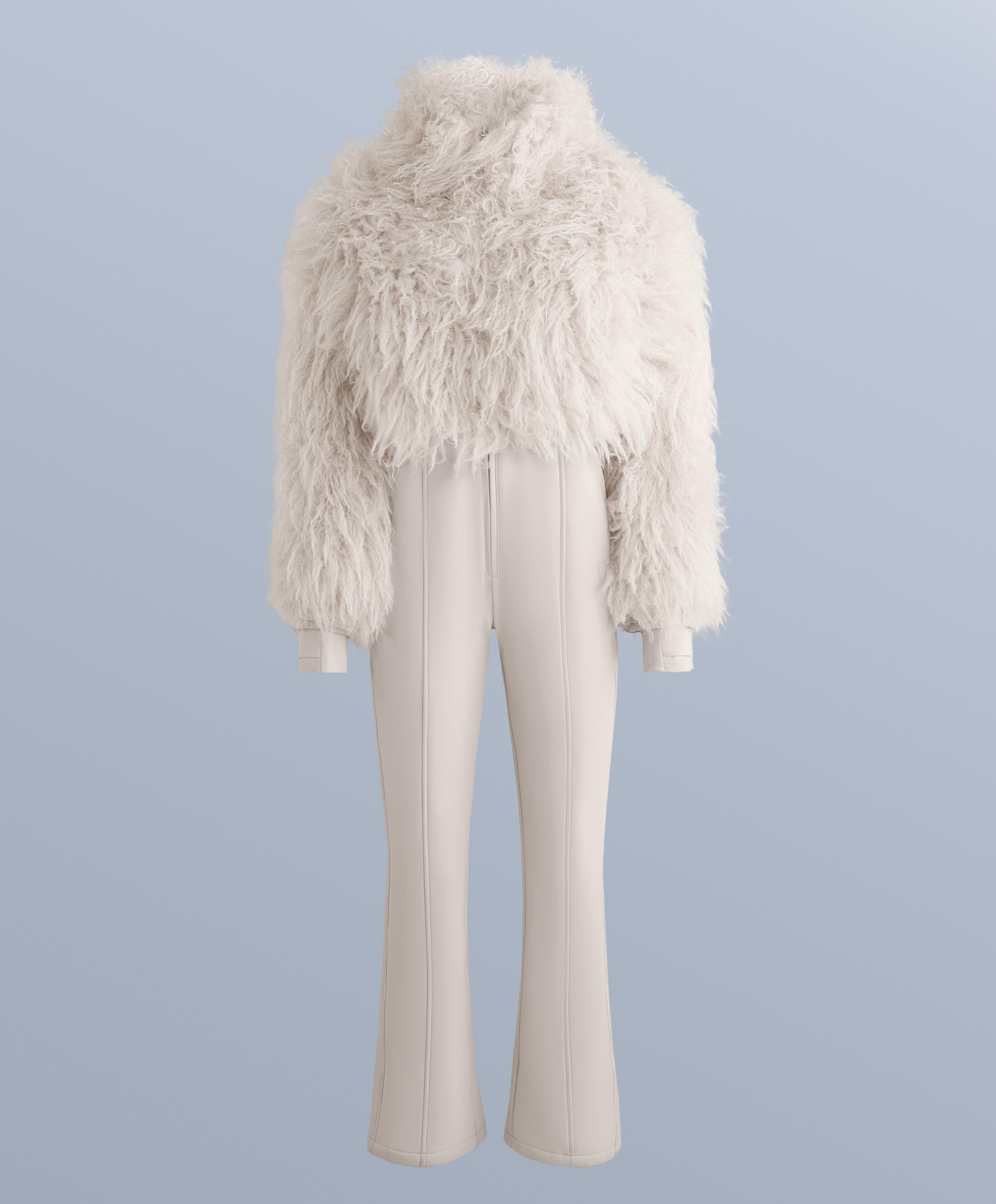 Water-resistant 2-in-1 removable flare stretch SKI jumpsuit — PALE MINK