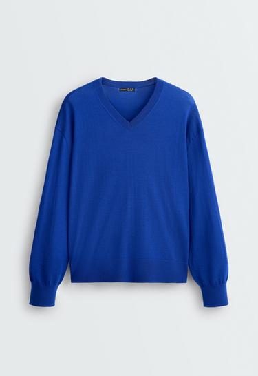 100% Merino wool knit jumper — COBALT 5