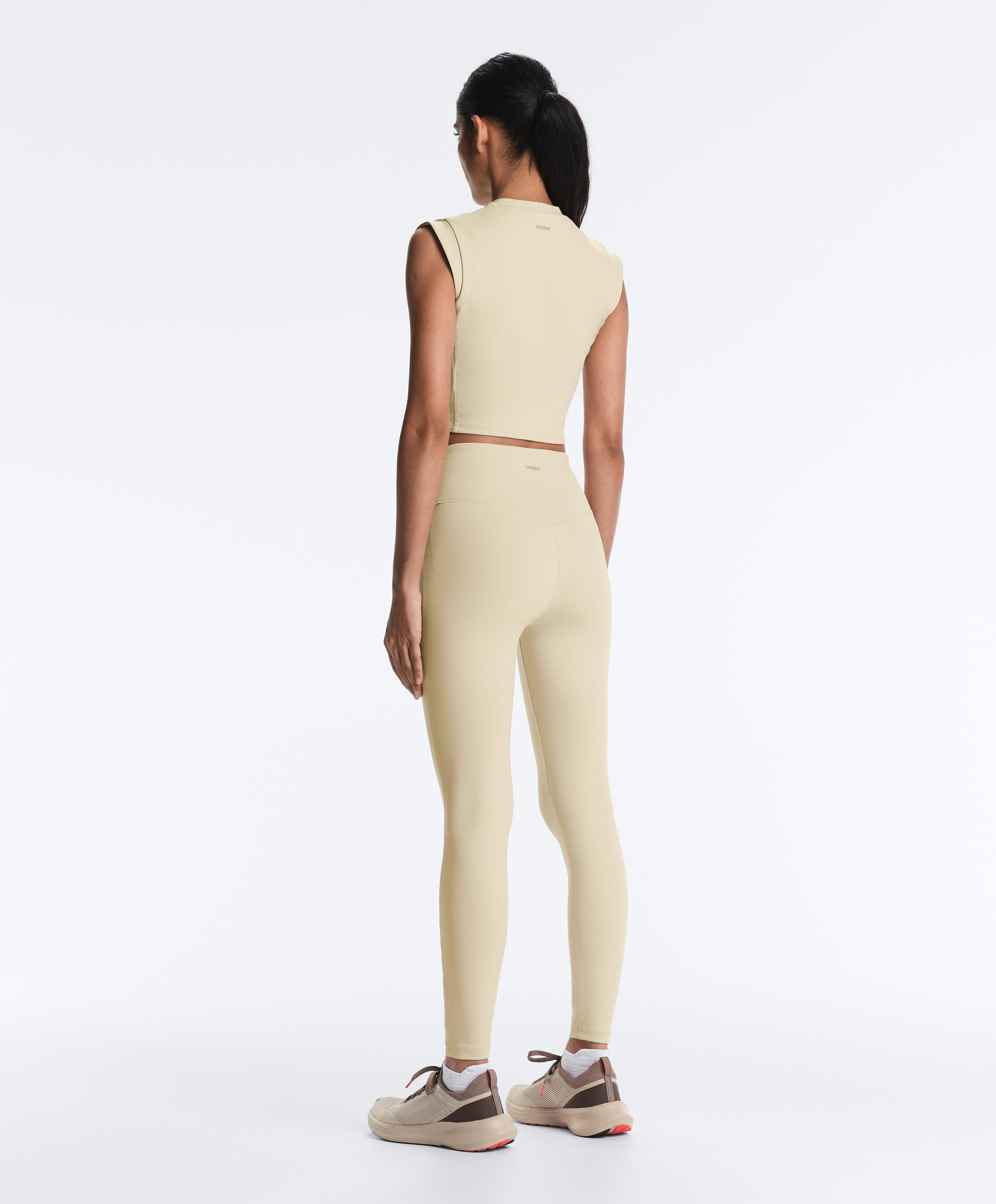 Evermove high-rise ankle-length leggings — PALE BEIGE MELANGE