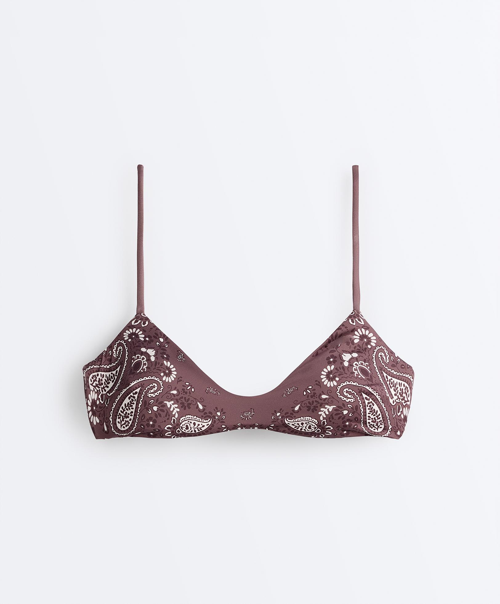 Bandana bikini top — DARK BROWN
