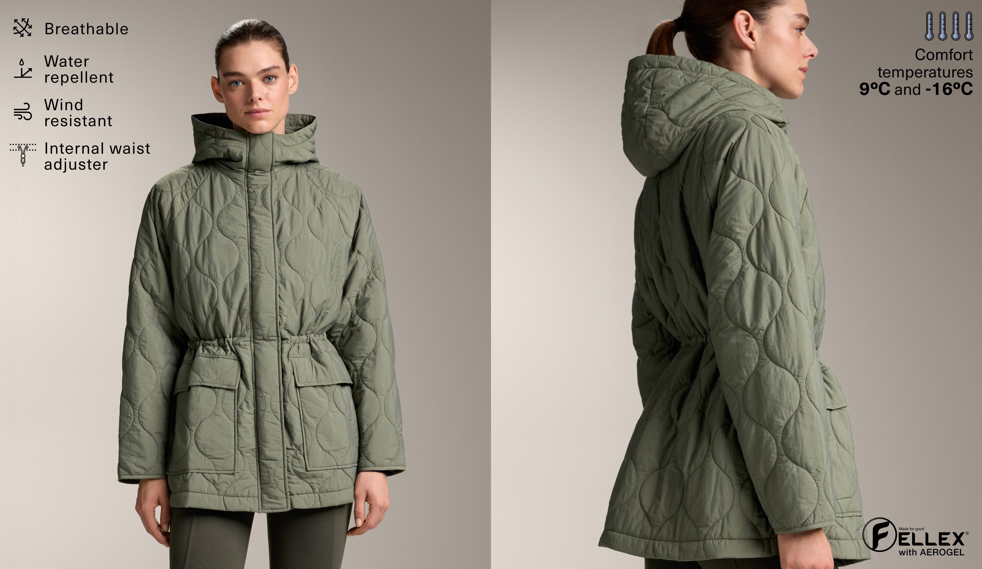Lightweight, water-repellent FELLEX® AEROGEL padded jacket
