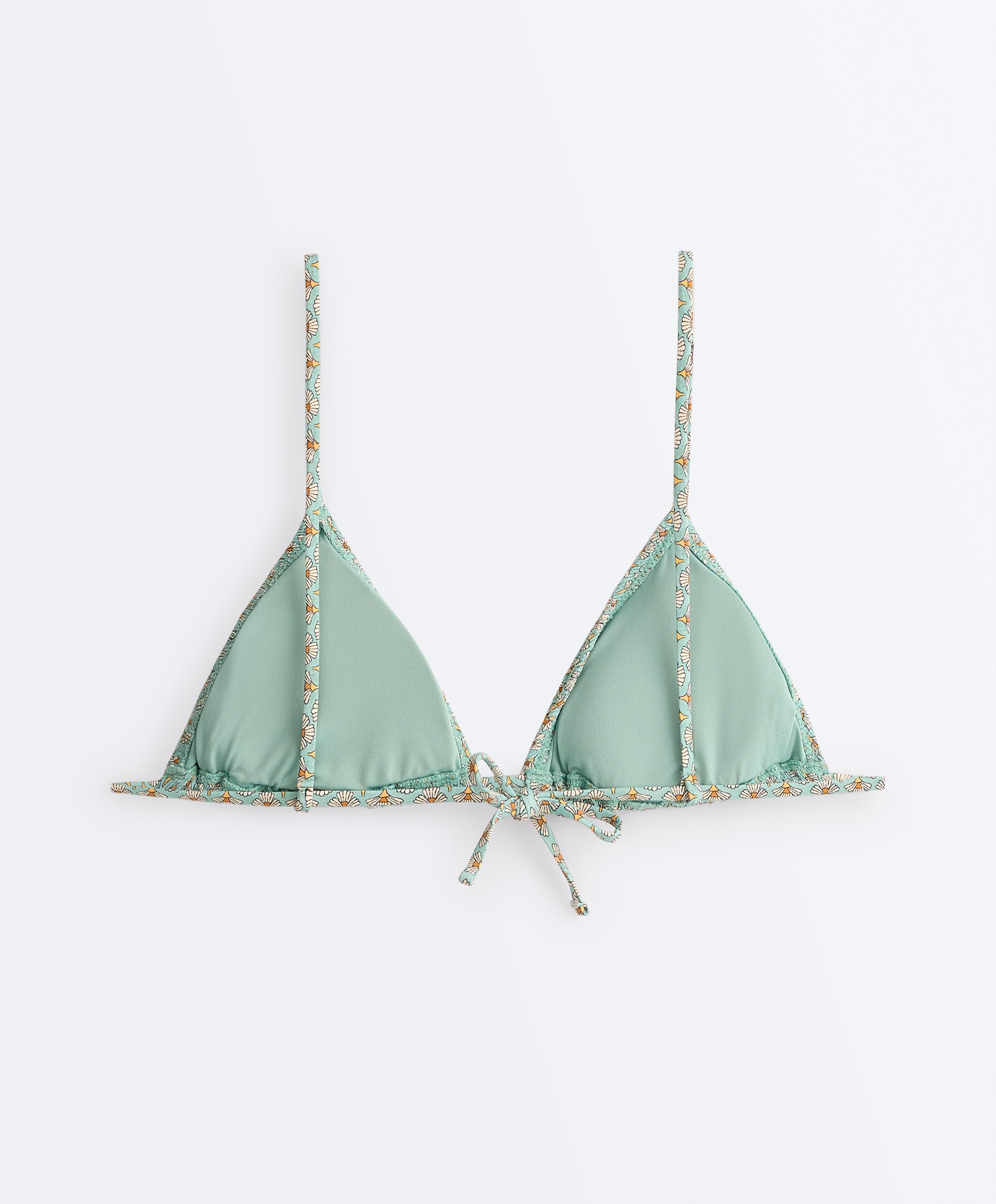 Smock triangle bikini — AQUA GREEN