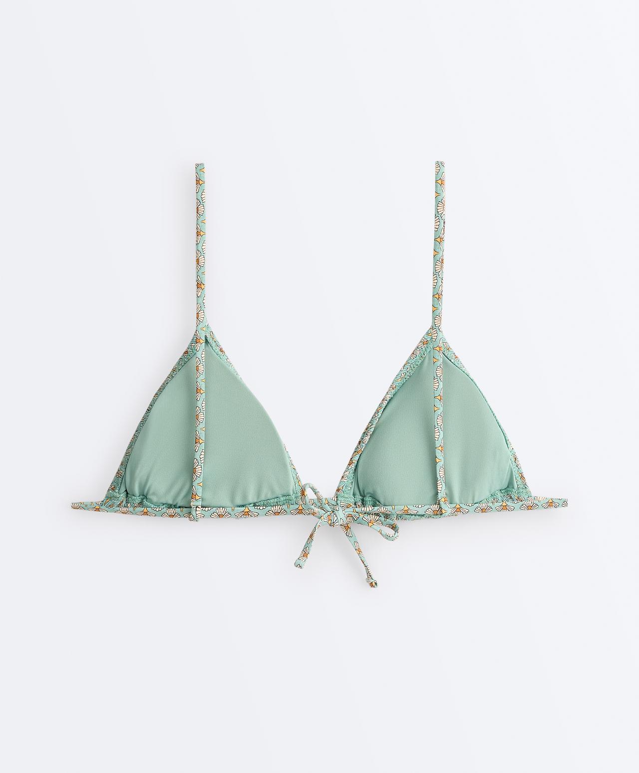 Smock triangle bikini — AQUA GREEN