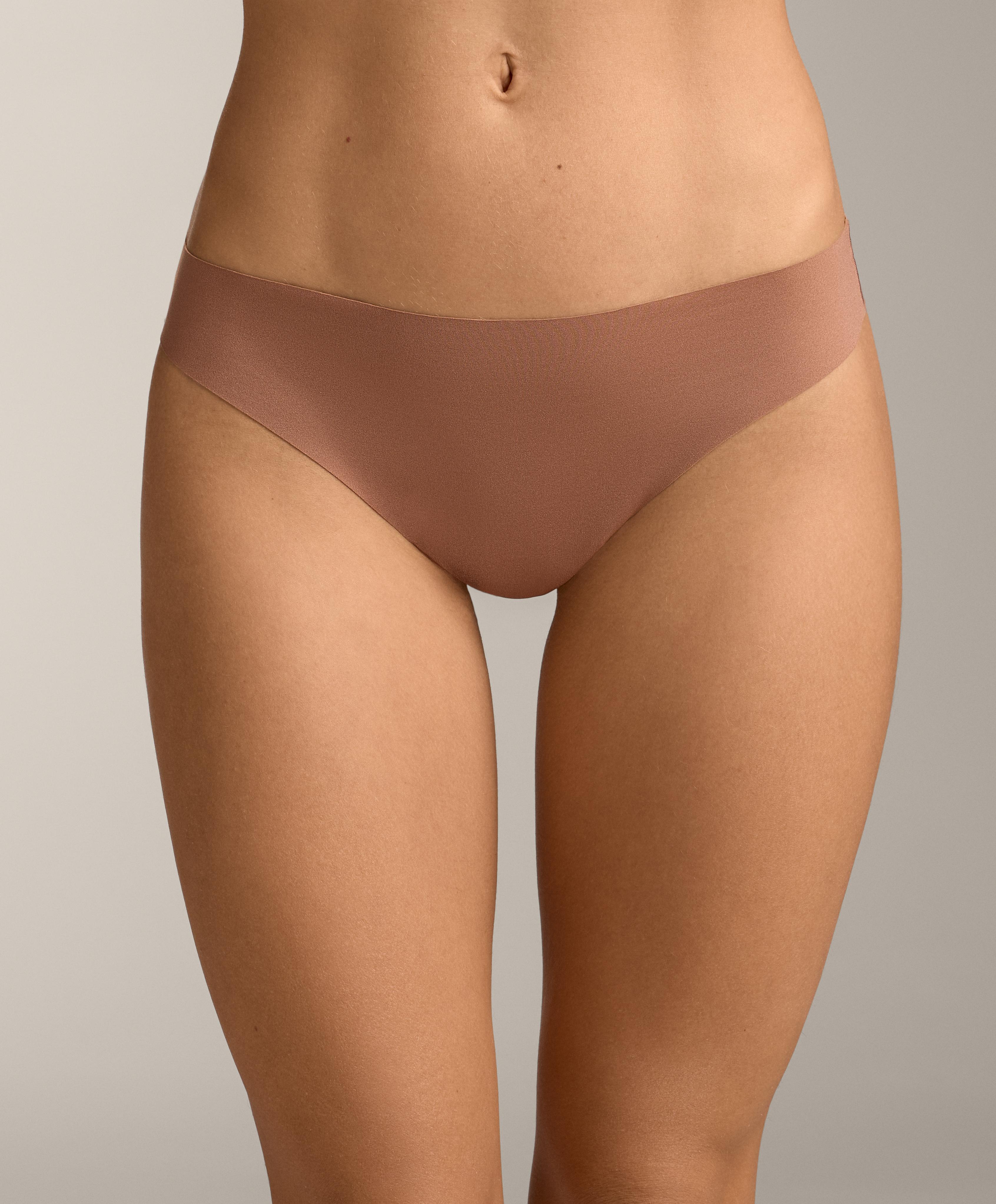 5 polyamide blend invisible thongs — BEIGE