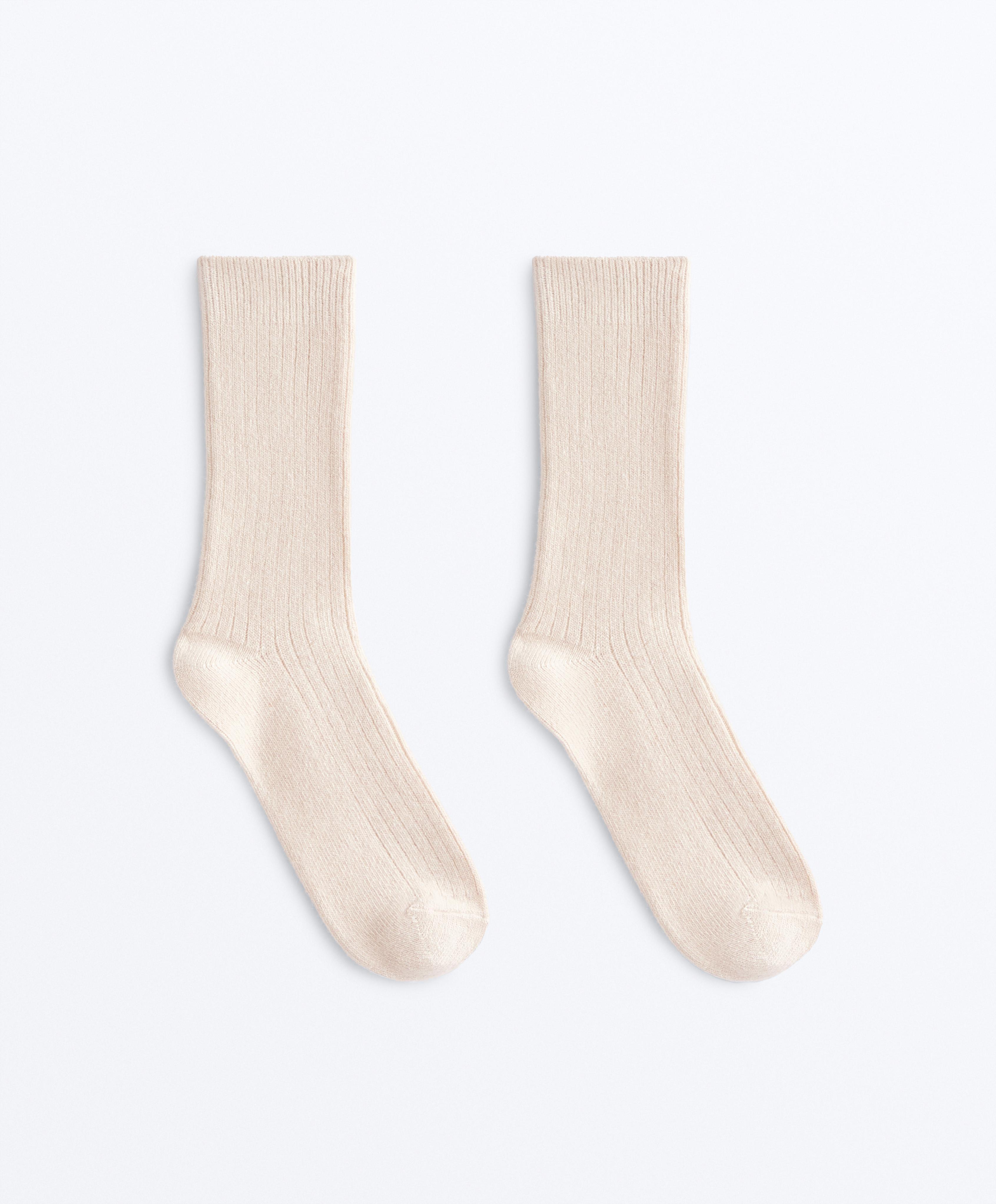 Classic socks 15% cashmere 10% wool — STONE