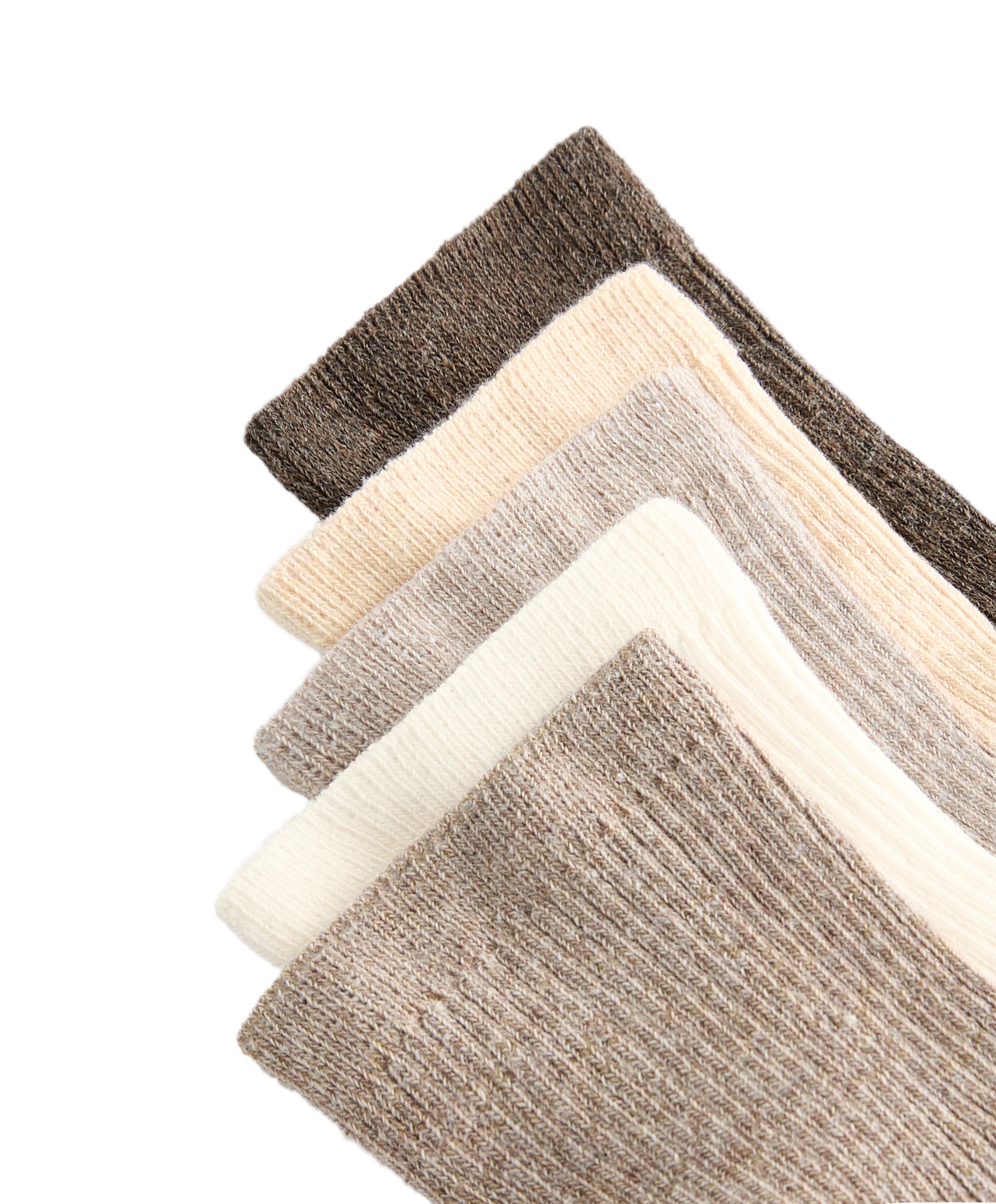 5 pairs of quarter cotton socks — SAND MELANGE