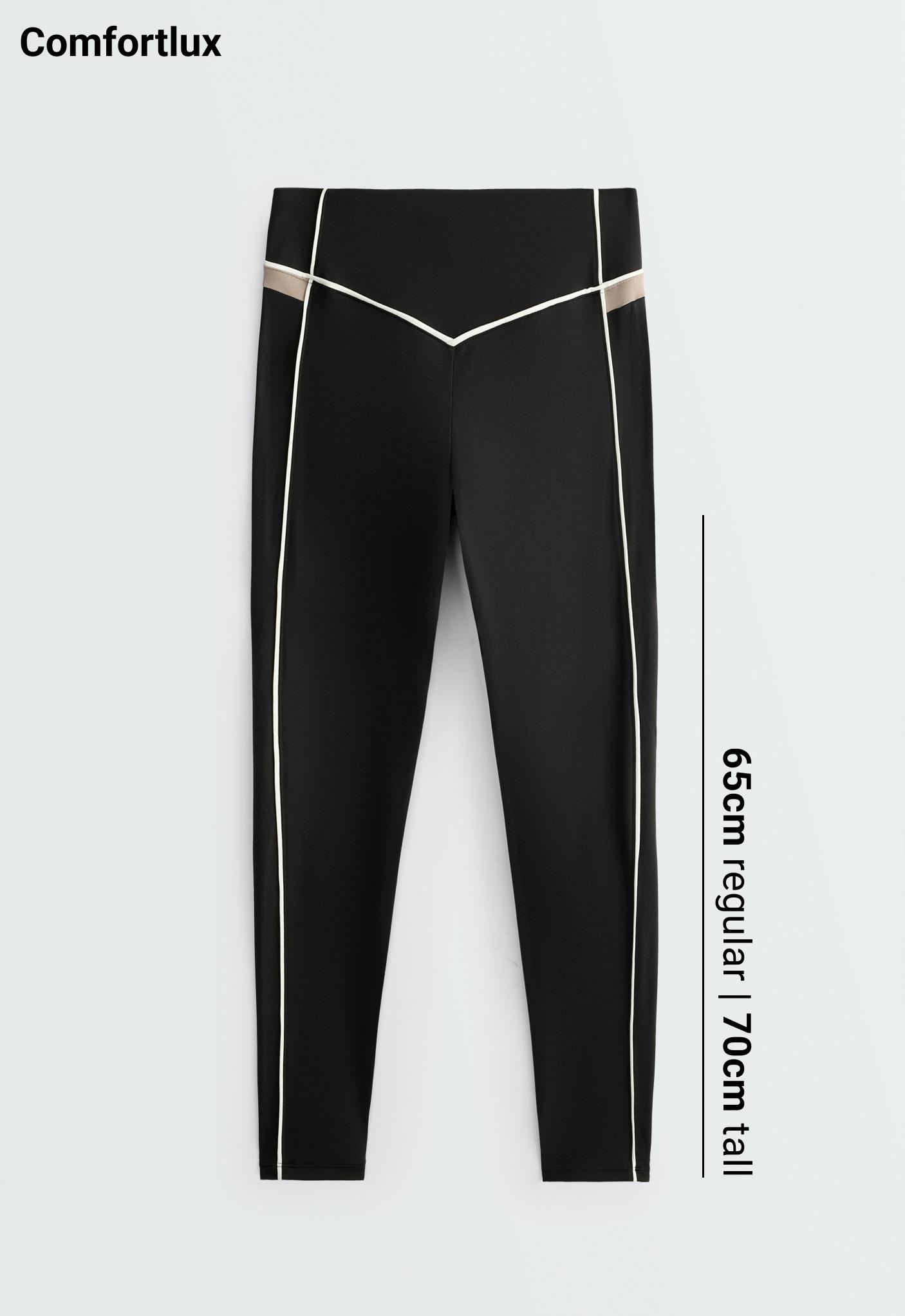 Comfortlux high-rise colour-block piping leggings Comfortlux high-rise colour-block piping leggings