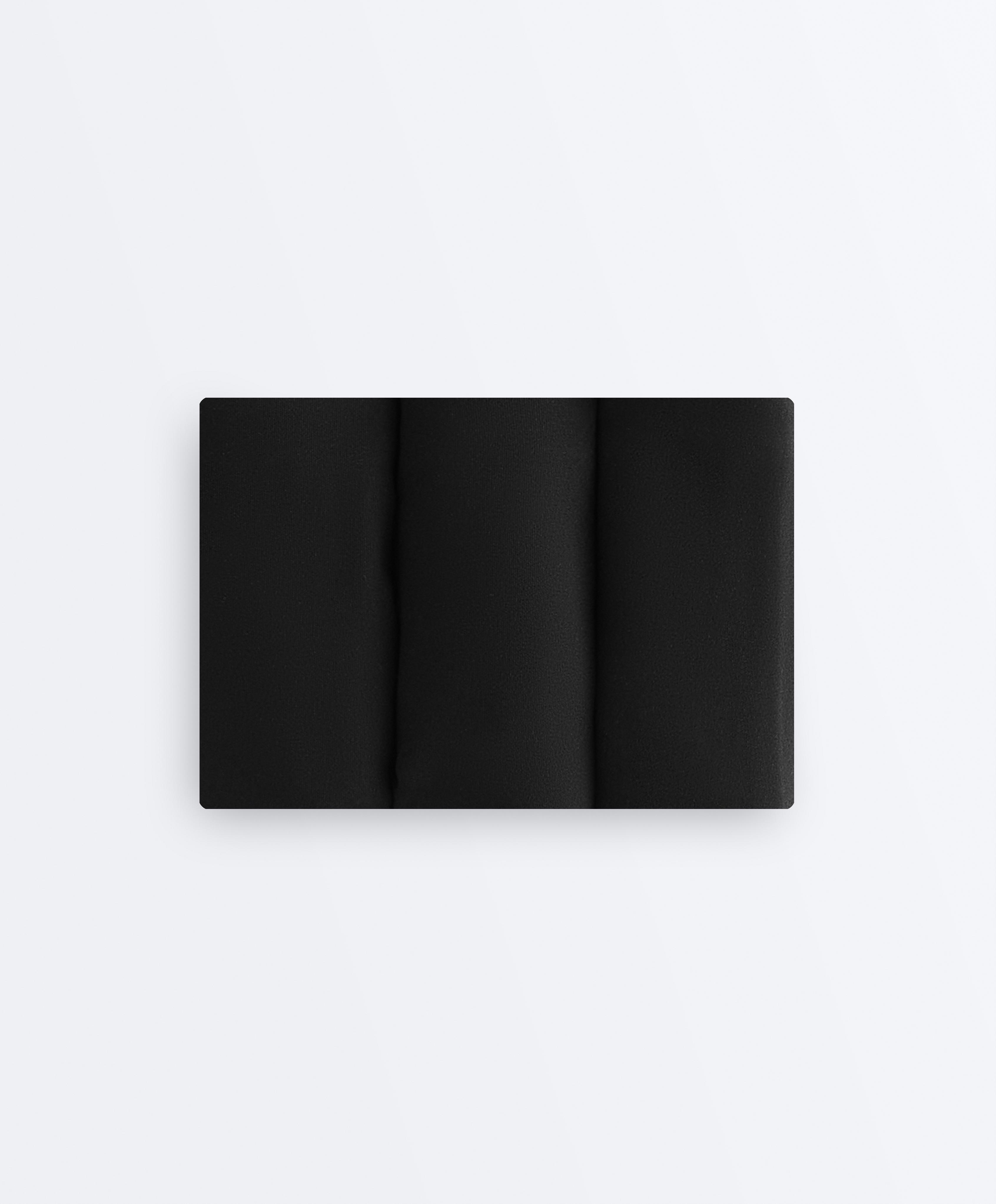 3 invisible polyamide blend cheeky Brazilian briefs — BLACK