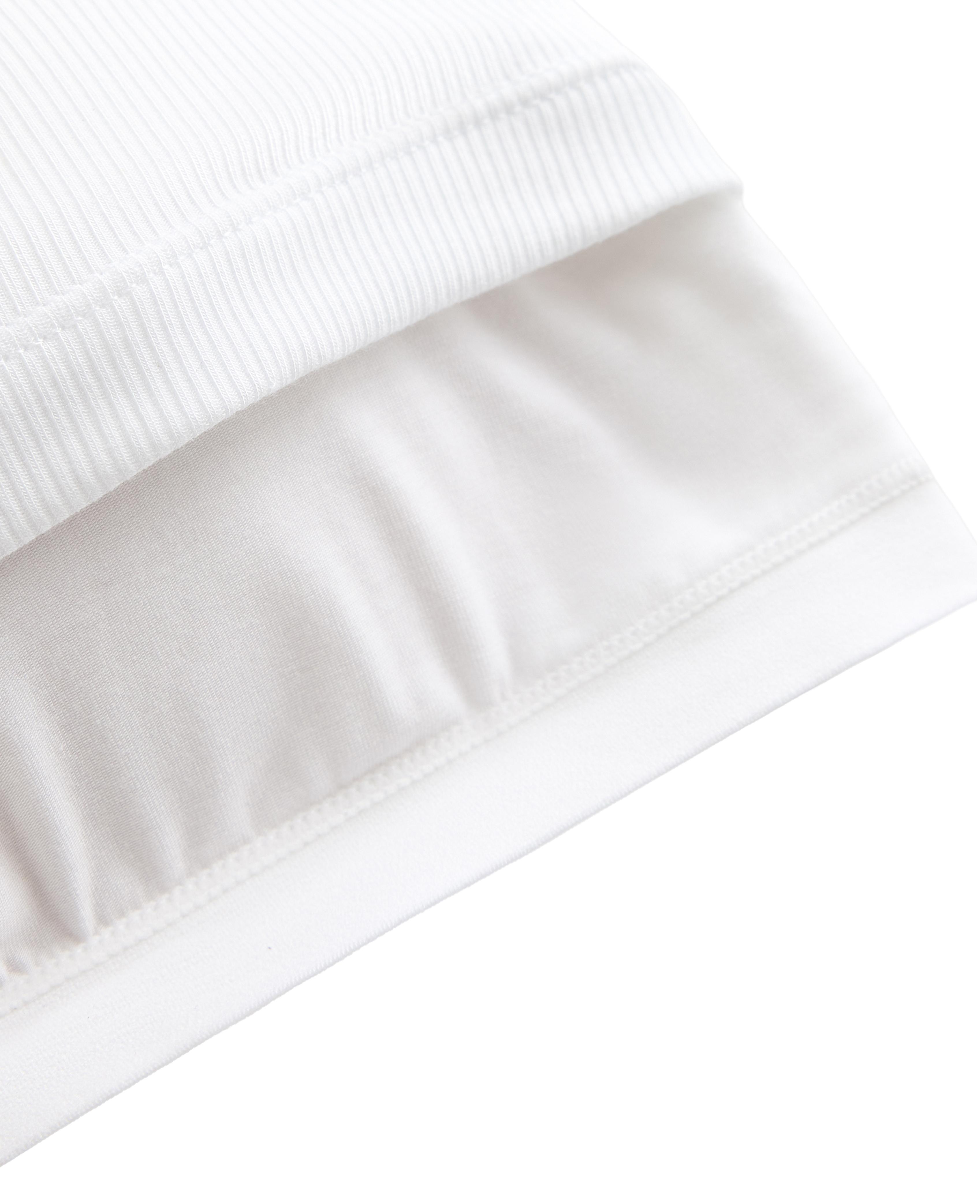 Rib modal blend long tank top — WHITE 