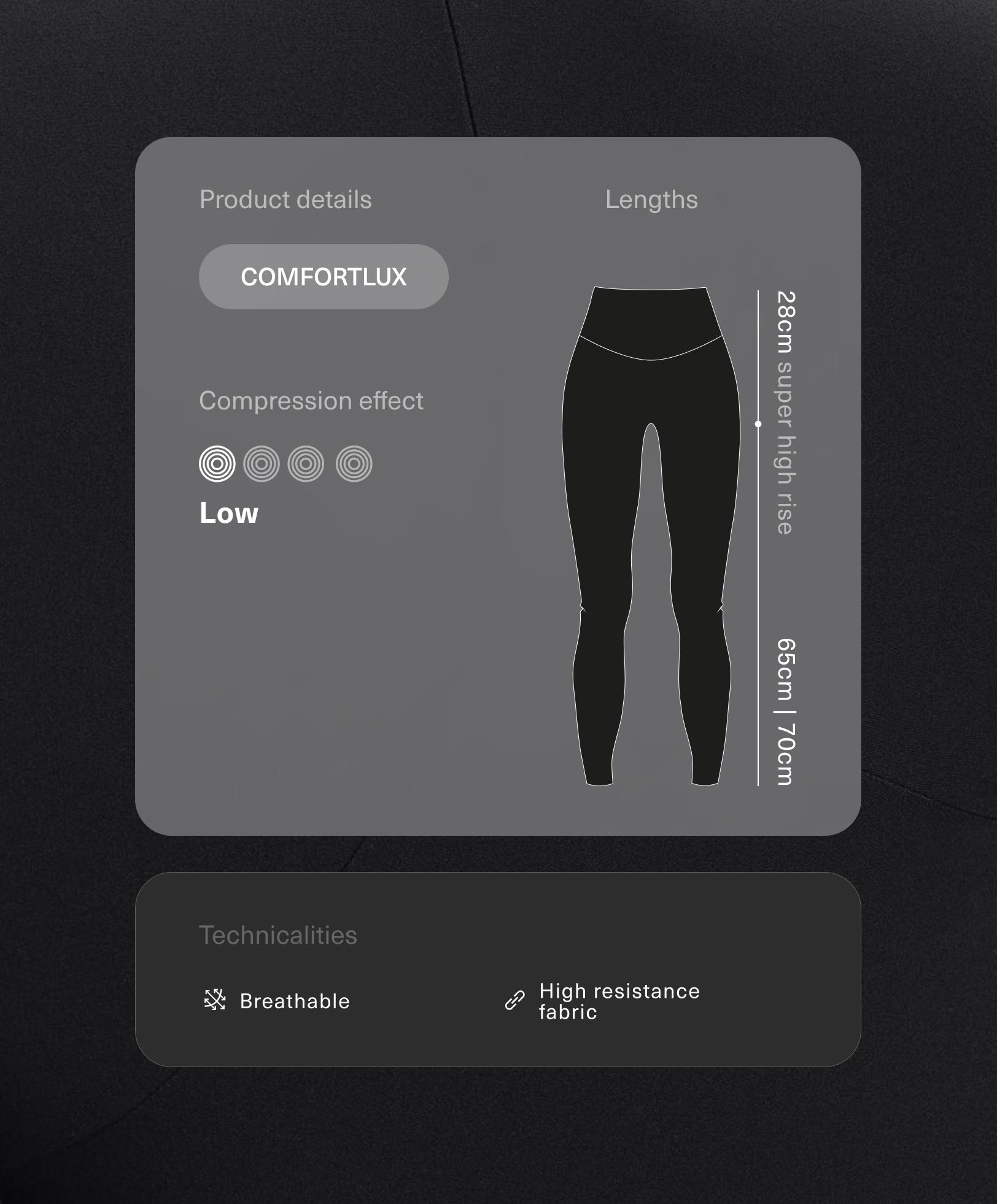 טייץ באורך קרסול בגזרה סופר גבוהה של Comfortlux