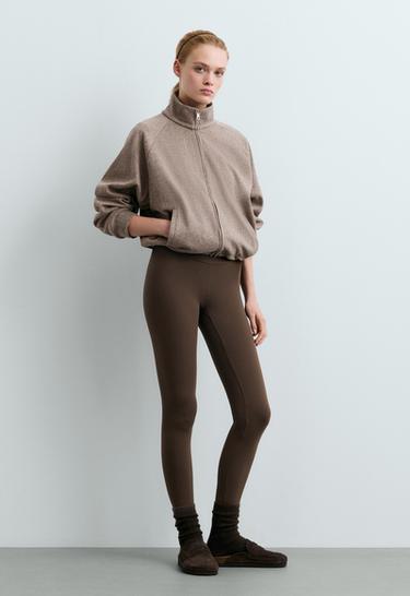 Short flecked jacket — BROWN-GREY MELANGE 1