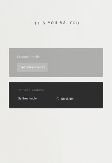 Long-sleeved technical T-shirt with text — WHITE  2