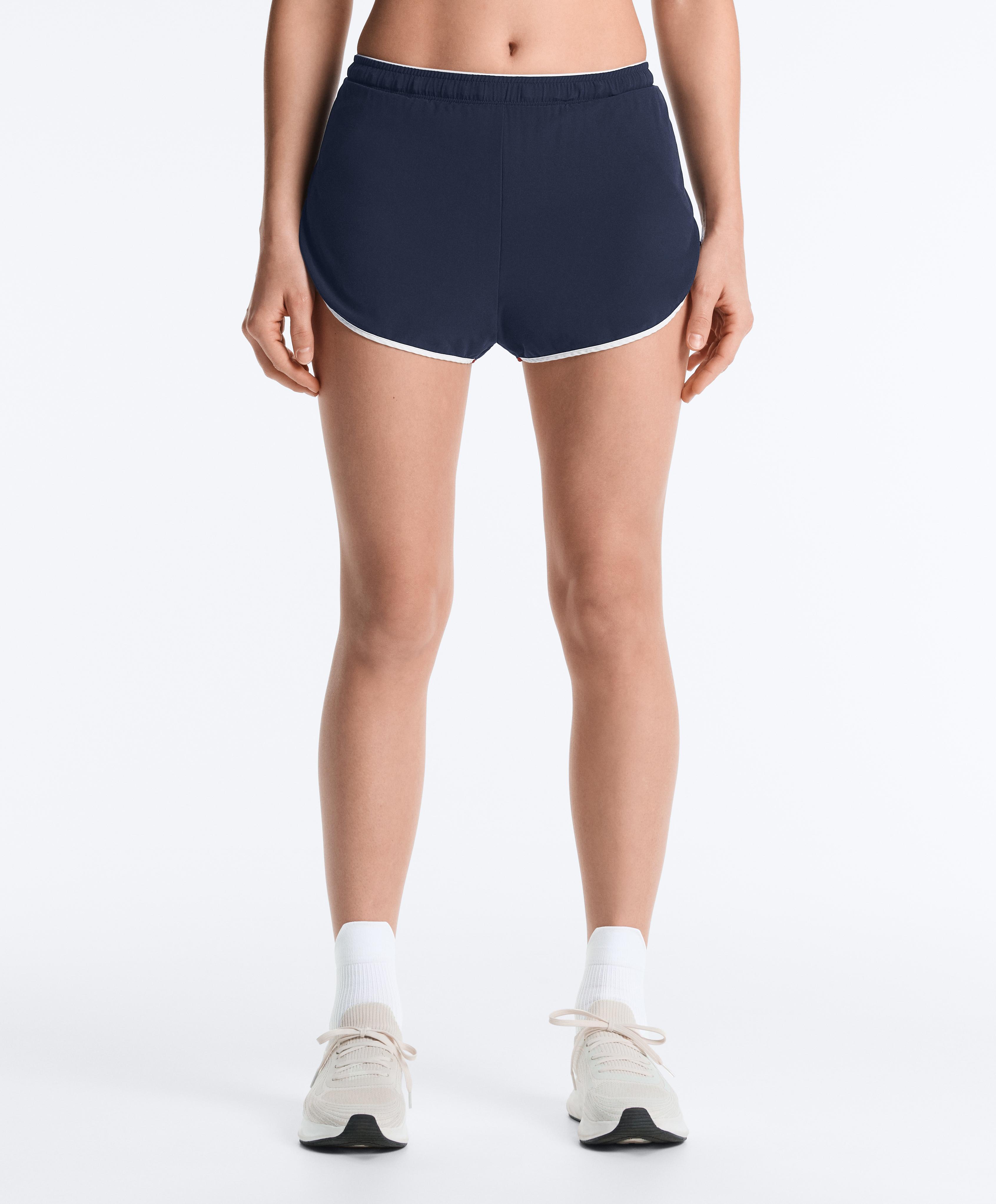 Elasticated Shorts — NAVY BLUE