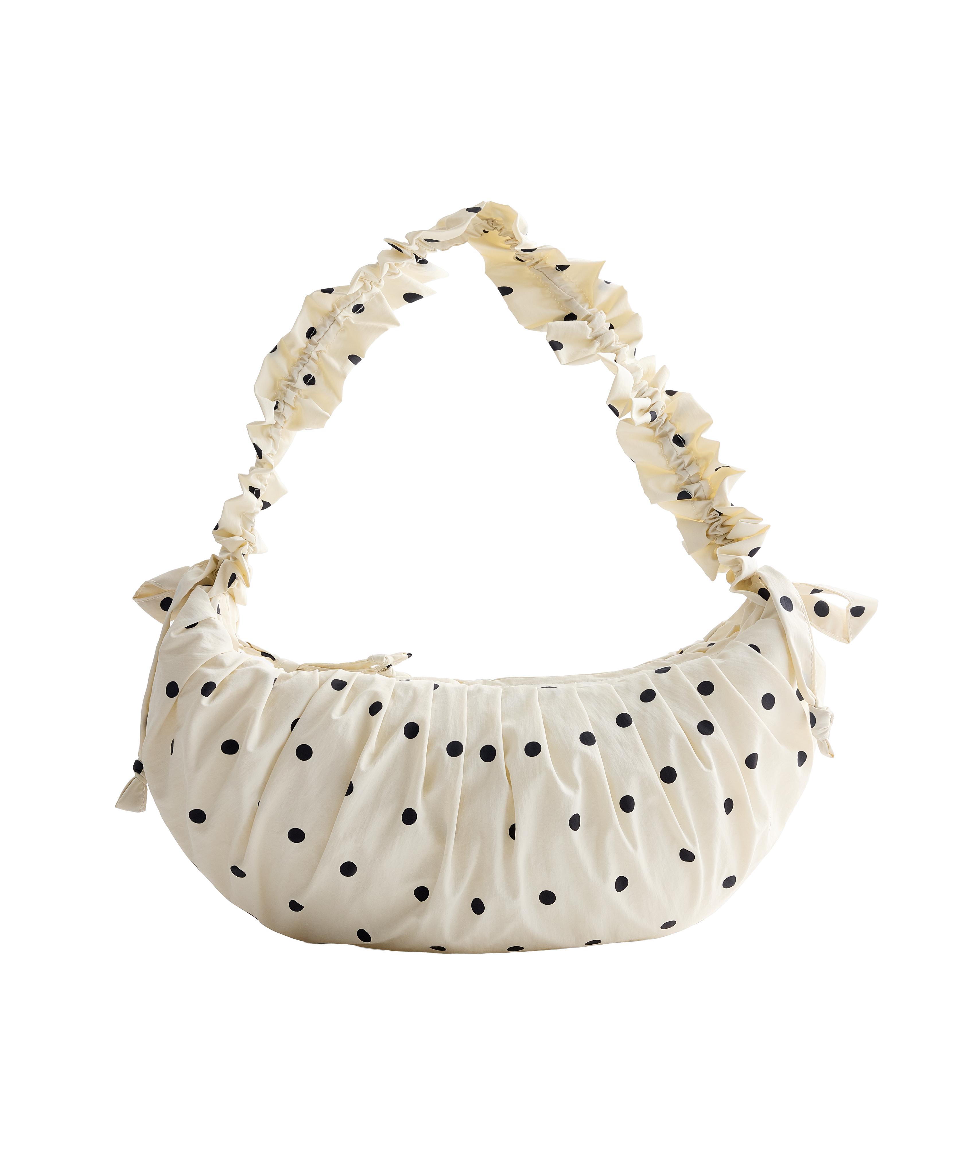 Polka dot crossbody bag — CREAM