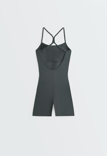Comfortlux braided short jumpsuit — STEEL GREY 11