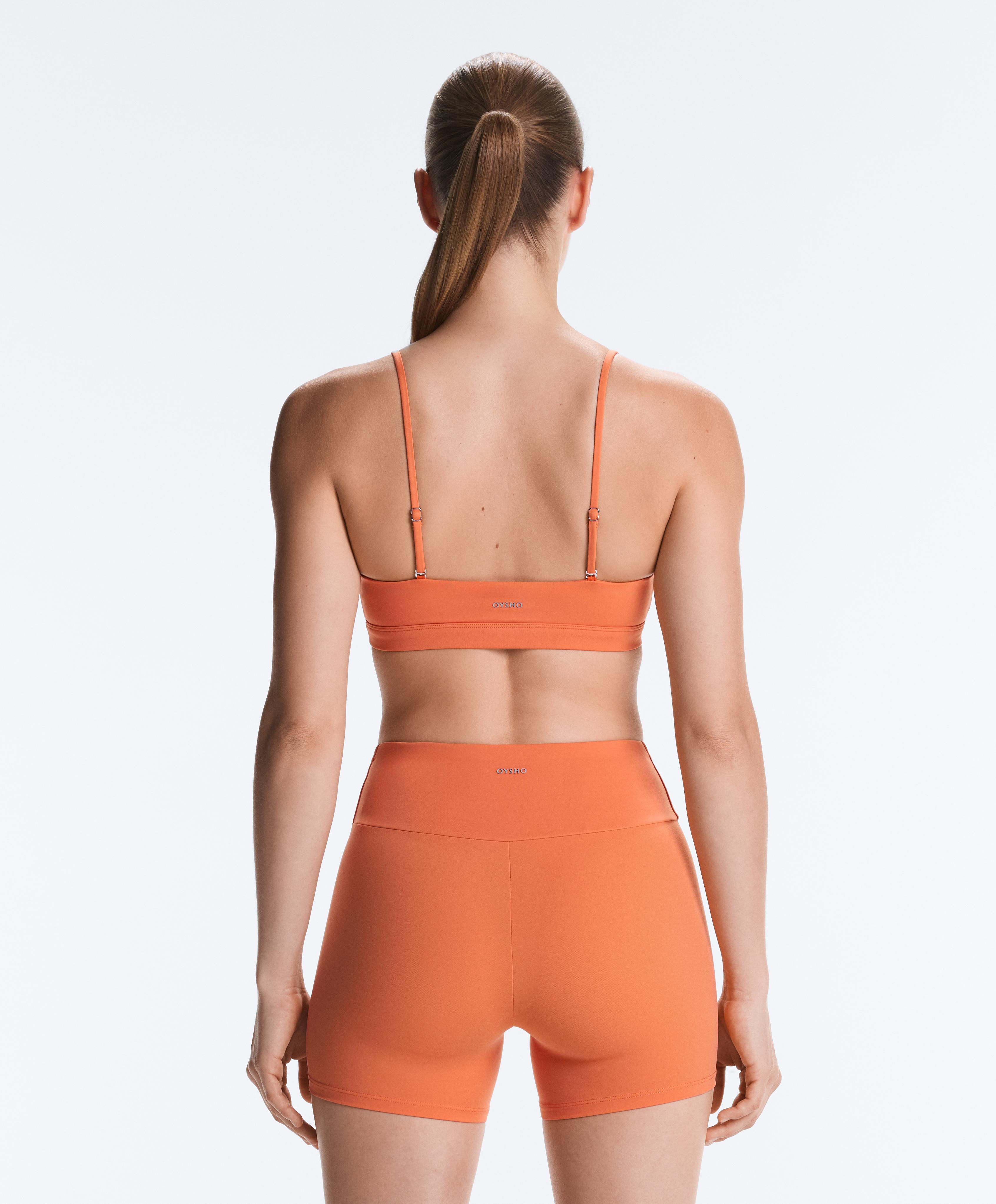 Low-support Comfortlux sports bra with straps — WASHED ORANGE